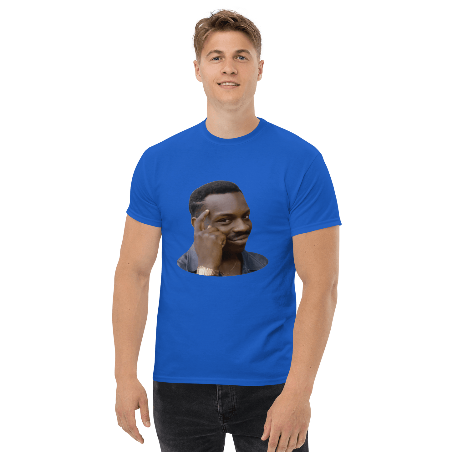 Roll Safe Classic T-Shirt Meme - Royal | Shirtposting