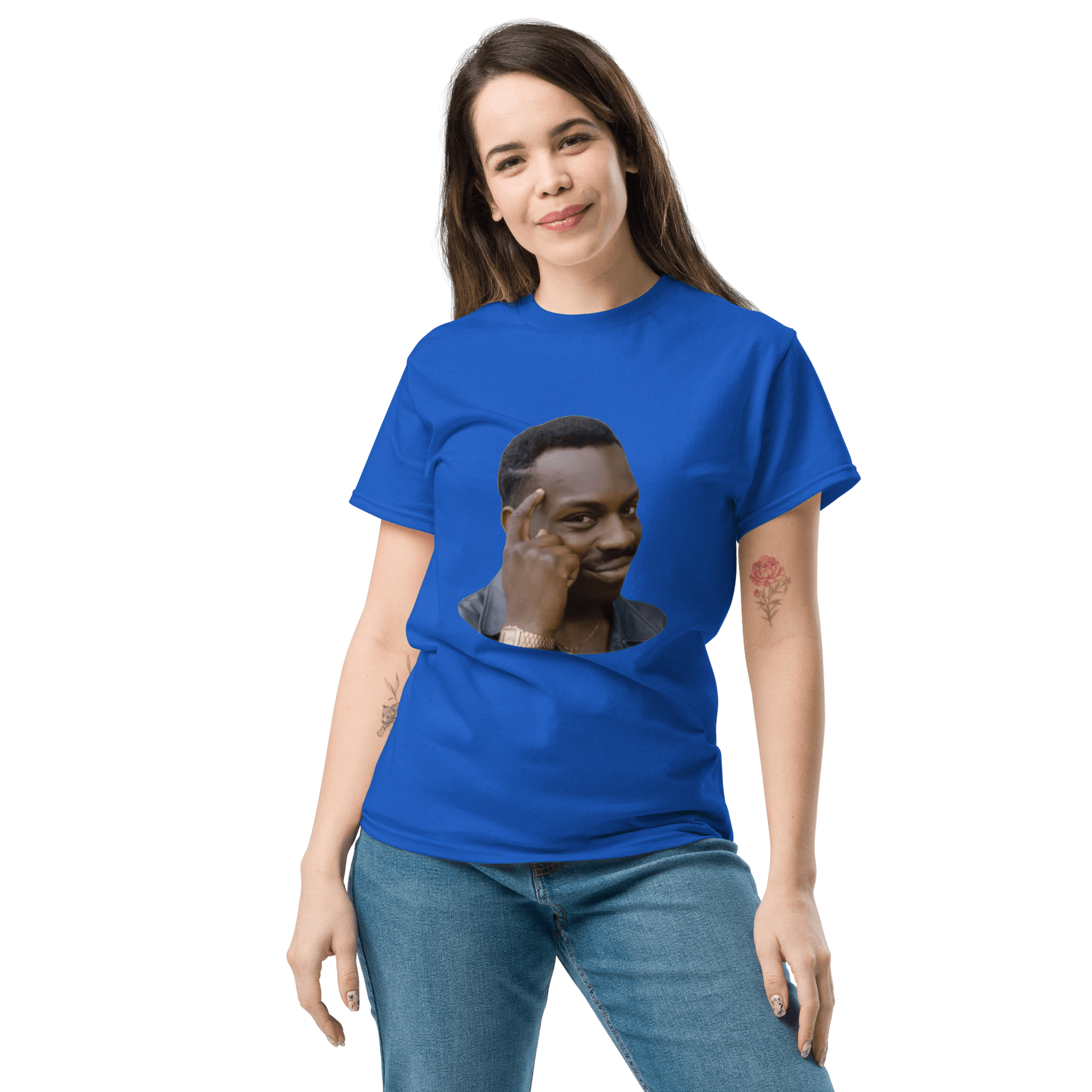 Roll Safe Classic T-Shirt Meme - Royal | Shirtposting
