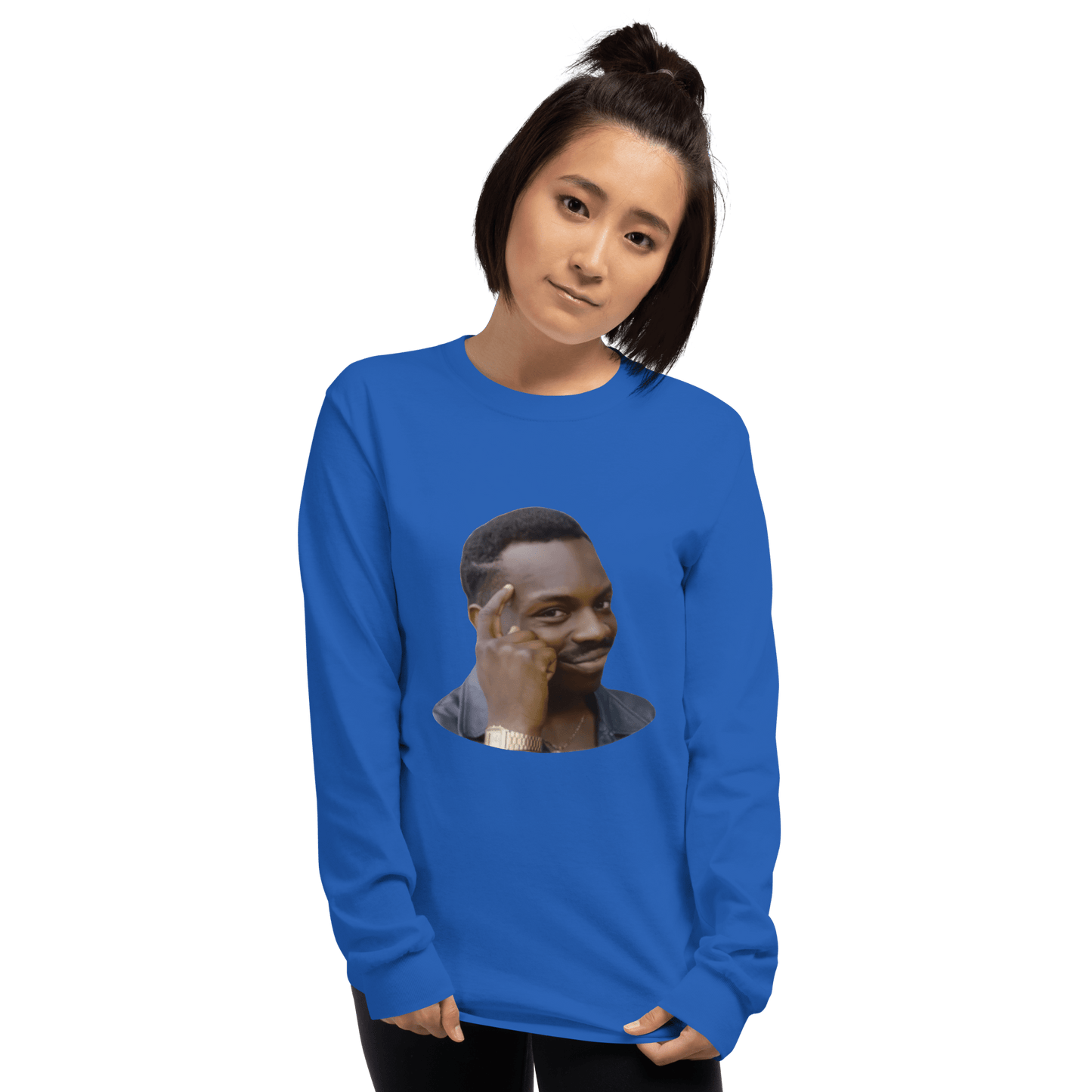 Roll Safe Long Sleeve T-Shirt Meme - Sport Grey | Shirtposting