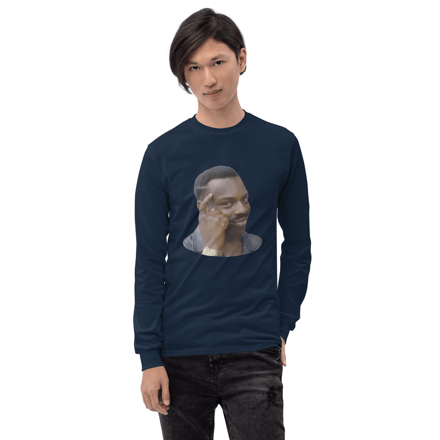 Roll Safe Long Sleeve T-Shirt Meme - Sport Grey | Shirtposting