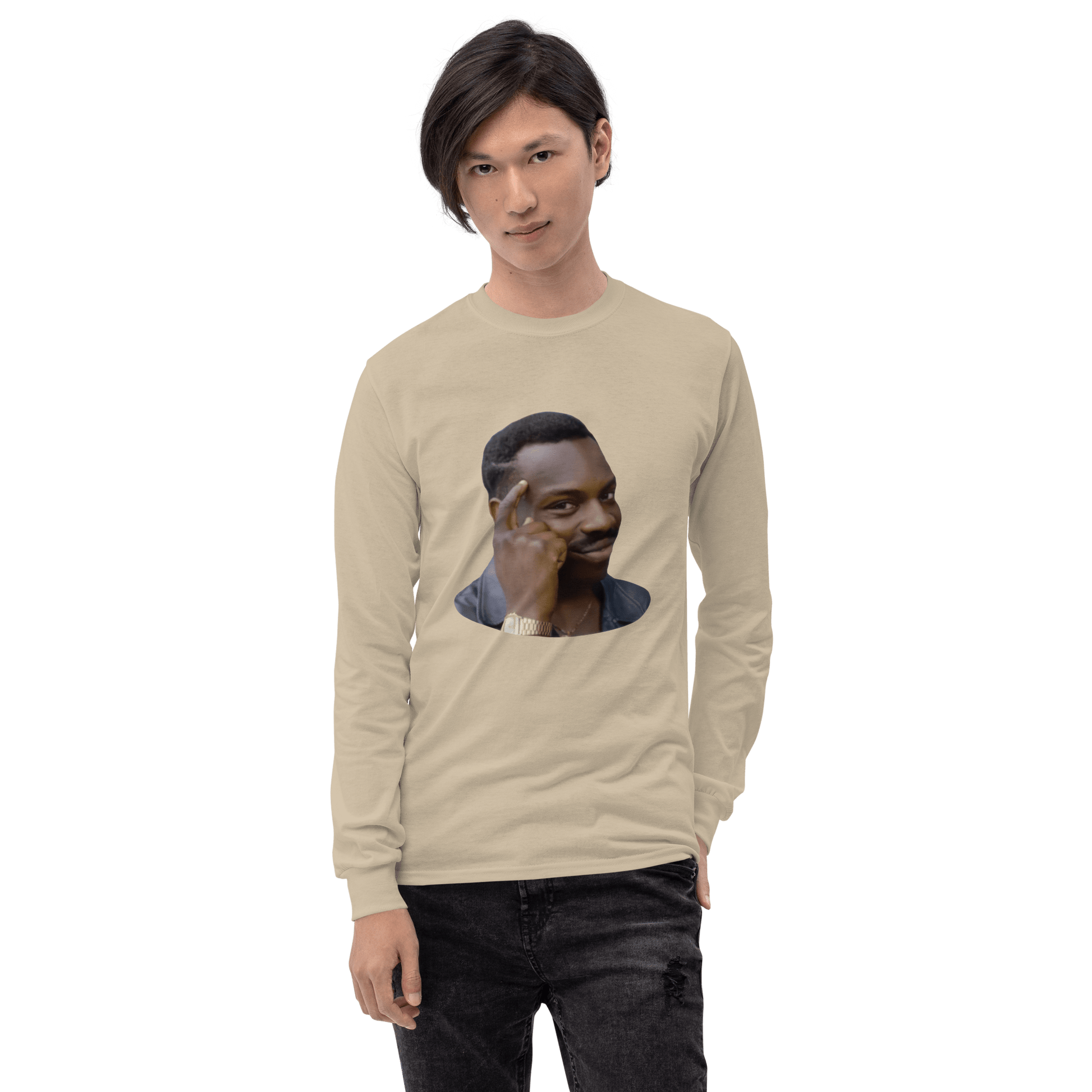 Roll Safe Long Sleeve T-Shirt Meme - Sport Grey | Shirtposting