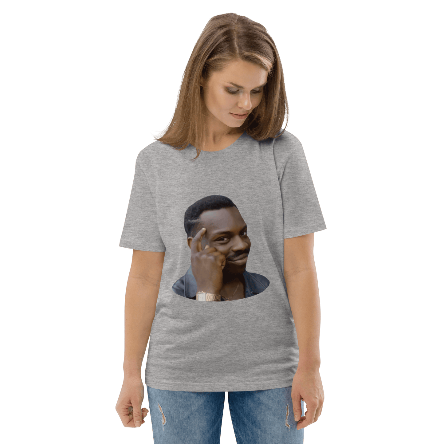 Roll Safe Premium Organic T-Shirt Meme - Dark Heather Grey | Shirtposting