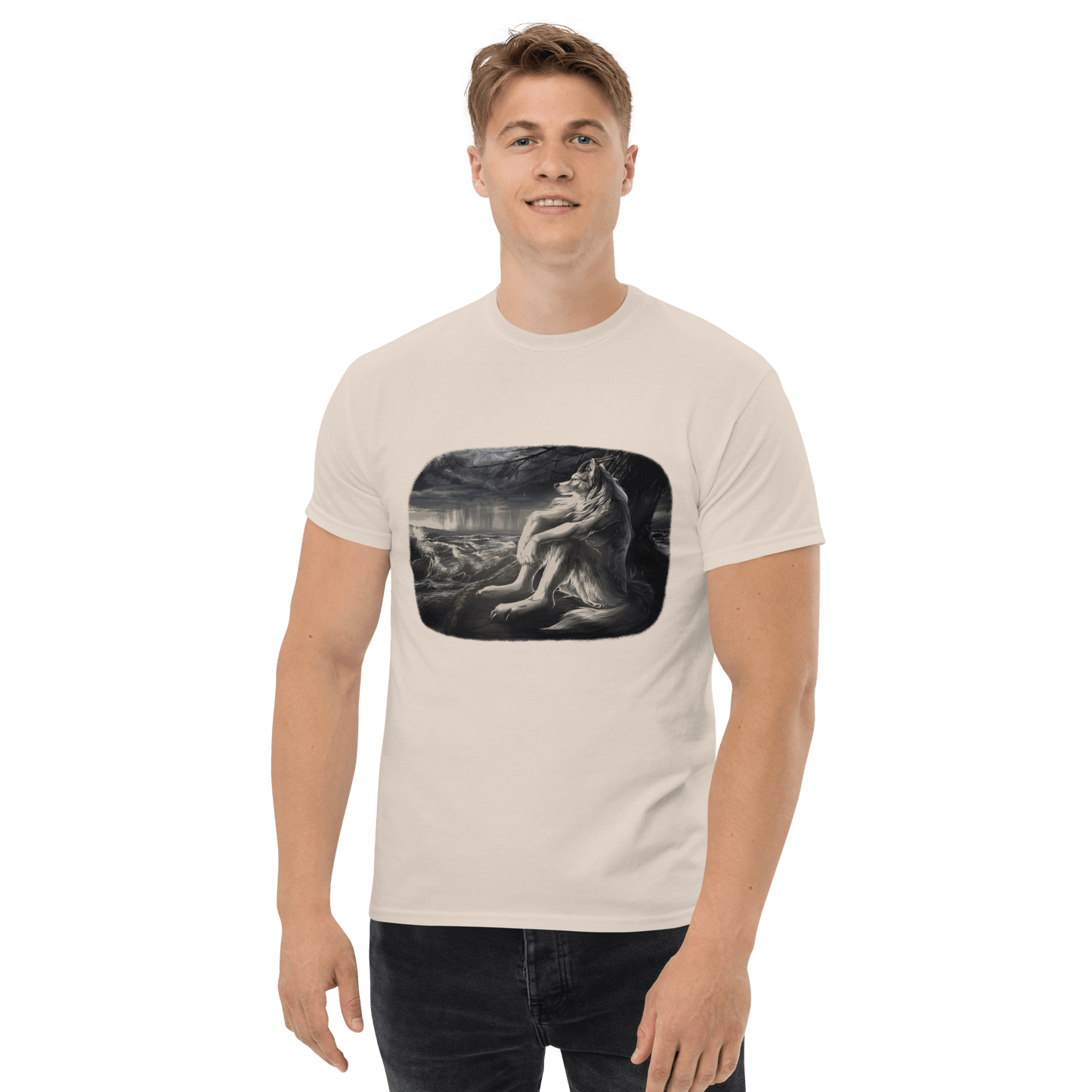 Sigma Wolf Classic T-Shirt Meme - Ash | Shirtposting