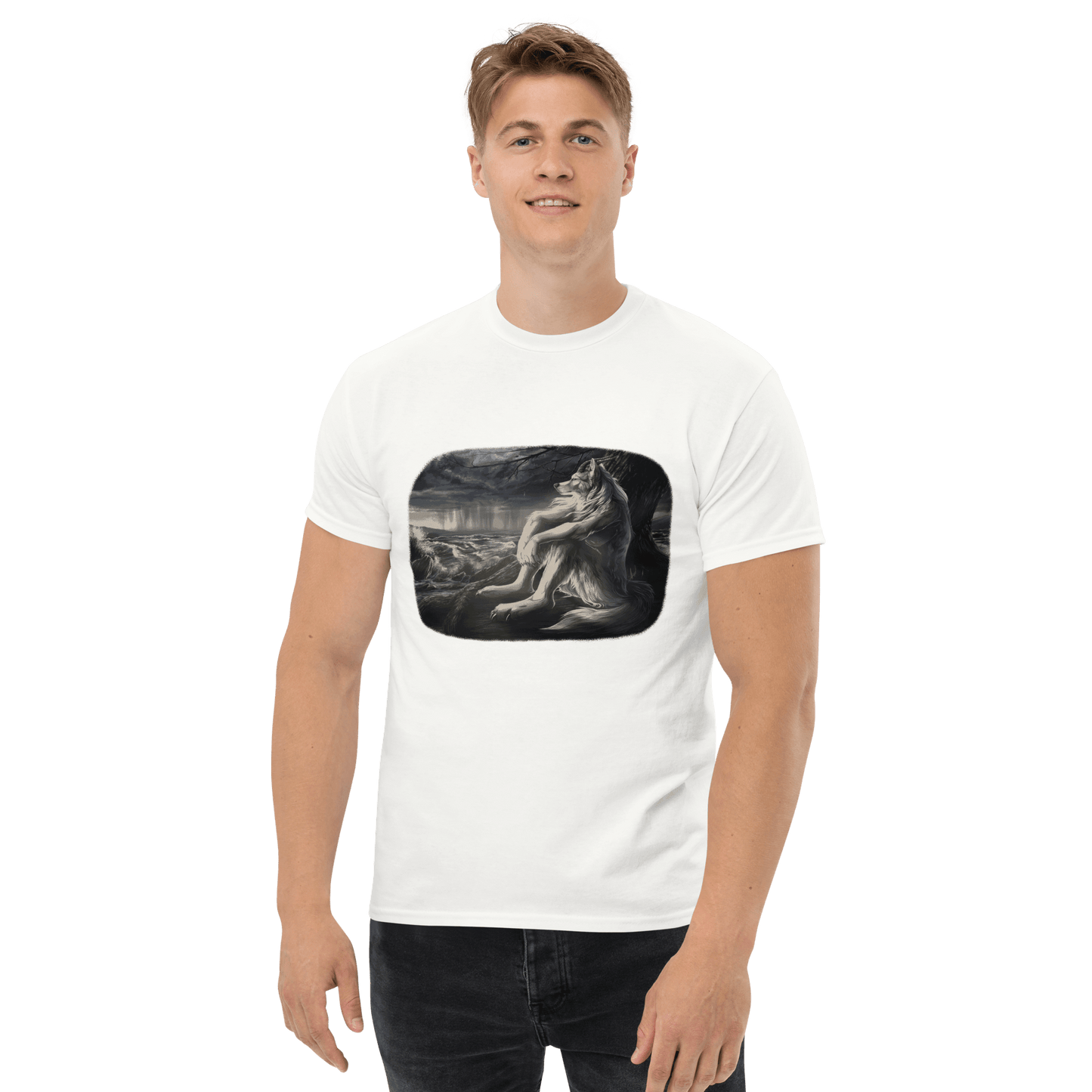 Sigma Wolf Classic T-Shirt Meme - Ash | Shirtposting