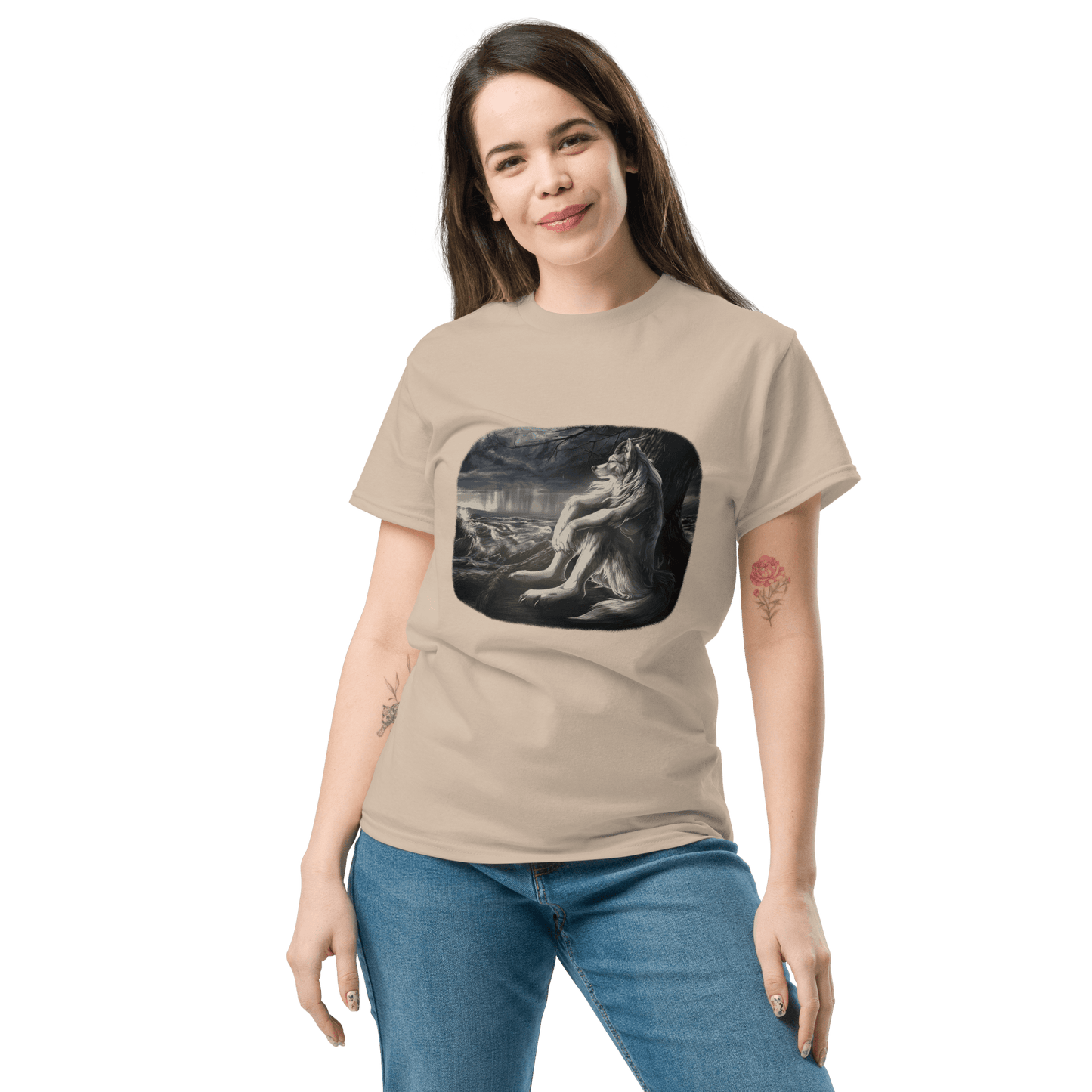 Sigma Wolf Classic T-Shirt Meme - Ash | Shirtposting