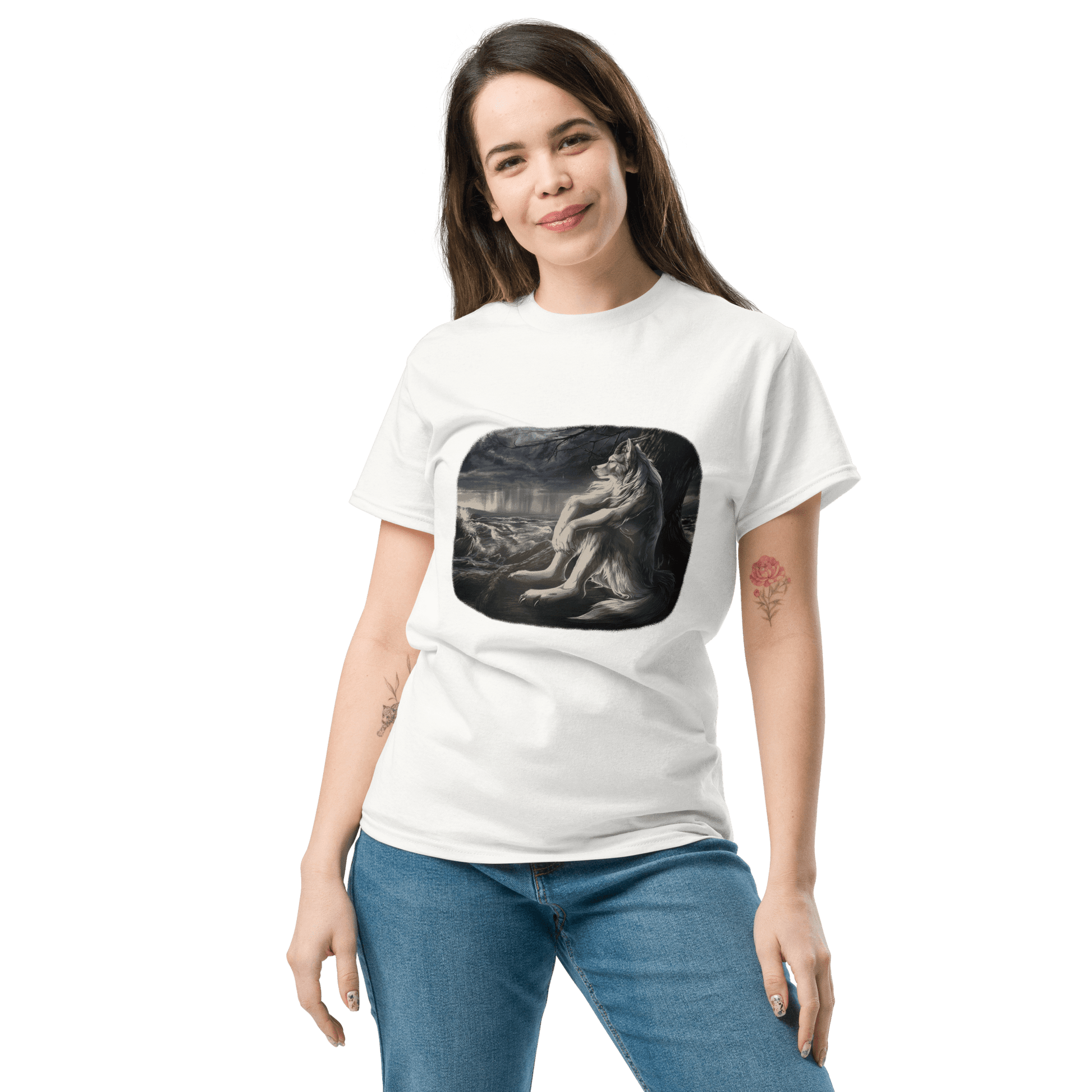 Sigma Wolf Classic T-Shirt Meme - Ash | Shirtposting