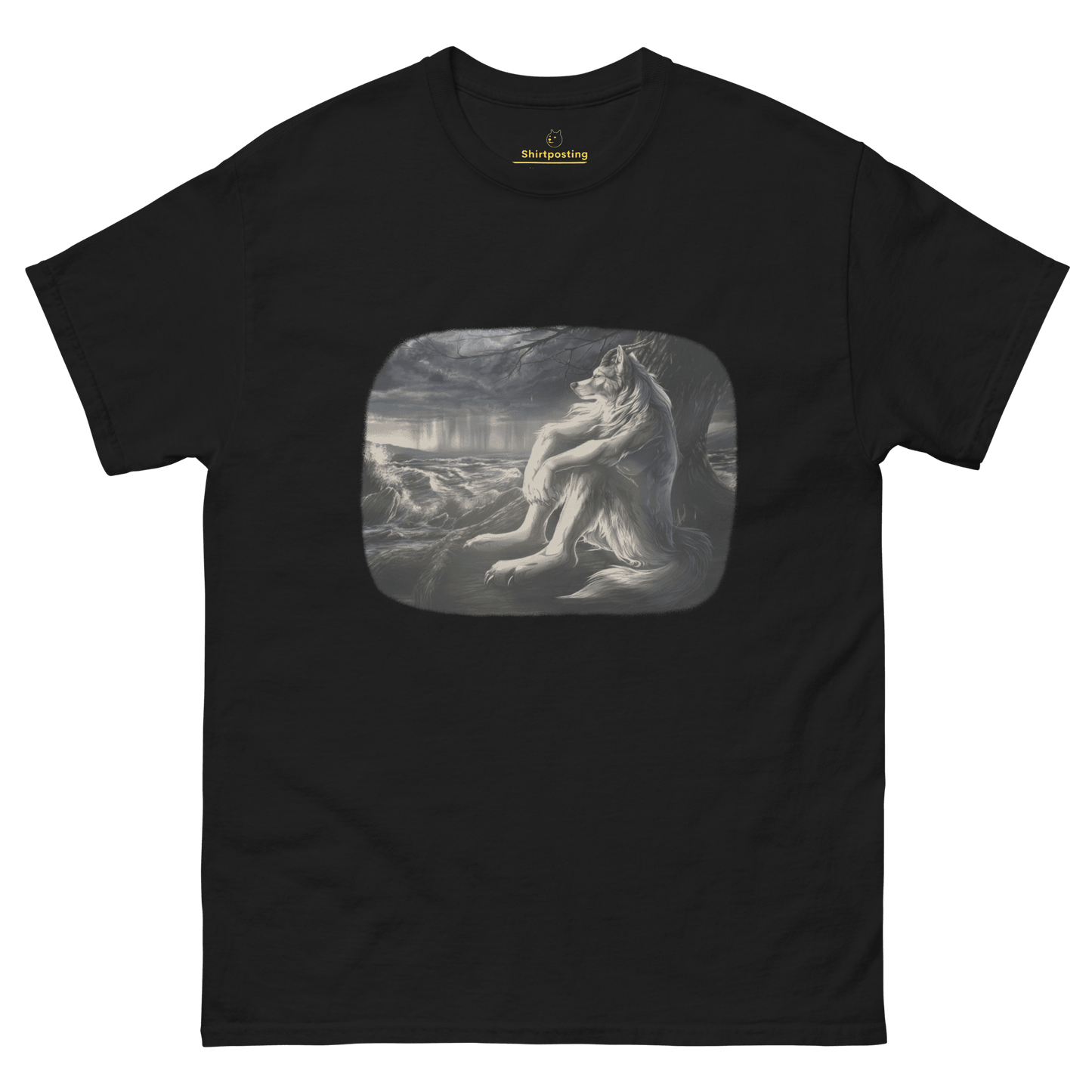 Sigma Wolf Classic T-Shirt Meme - Black | Shirtposting