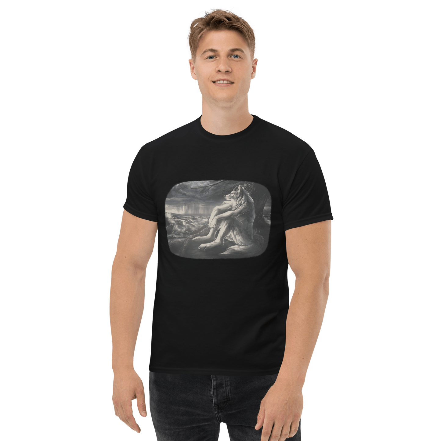 Sigma Wolf Classic T-Shirt Meme - Royal | Shirtposting