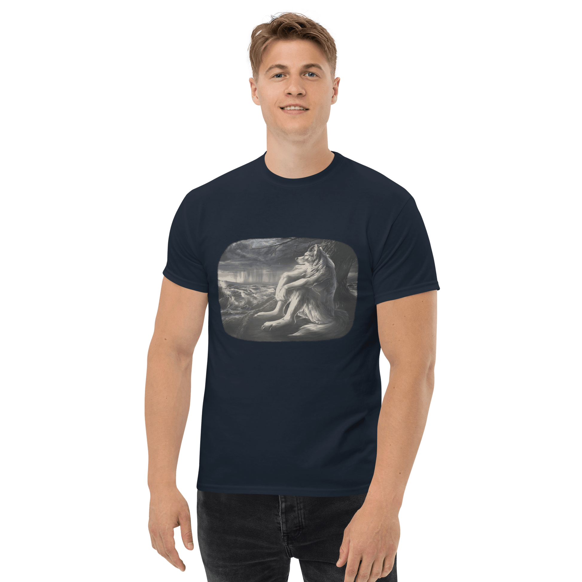 Sigma Wolf Classic T-Shirt Meme - Royal | Shirtposting