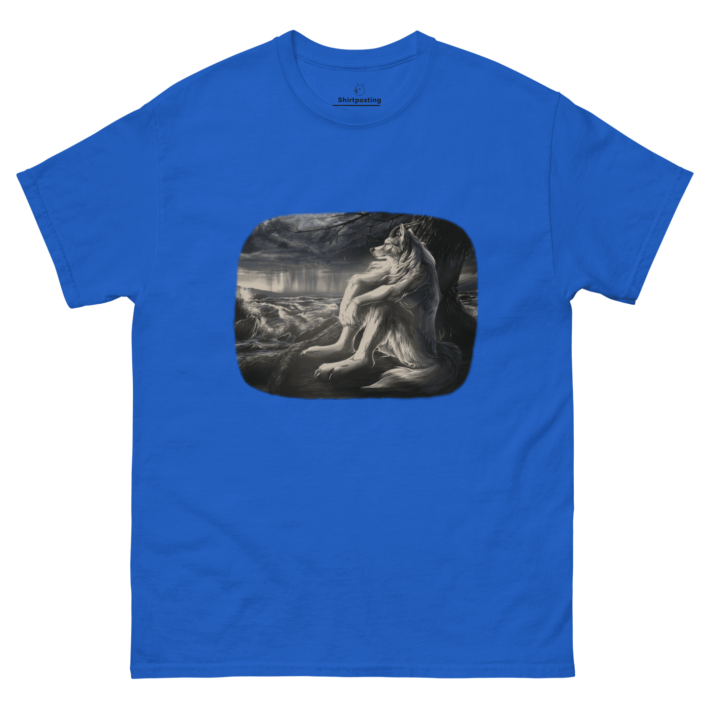 Sigma Wolf Classic T-Shirt Meme - Royal | Shirtposting