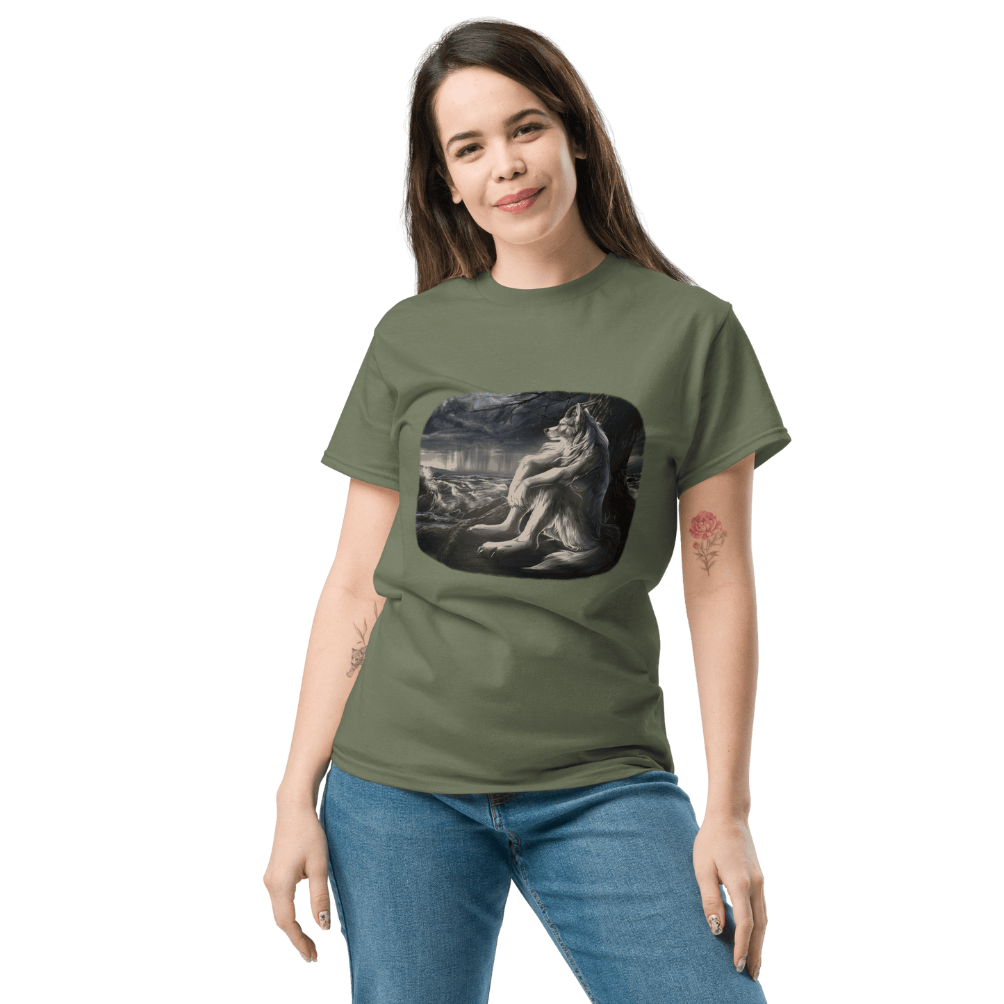 Sigma Wolf Classic T-Shirt Meme - Royal | Shirtposting