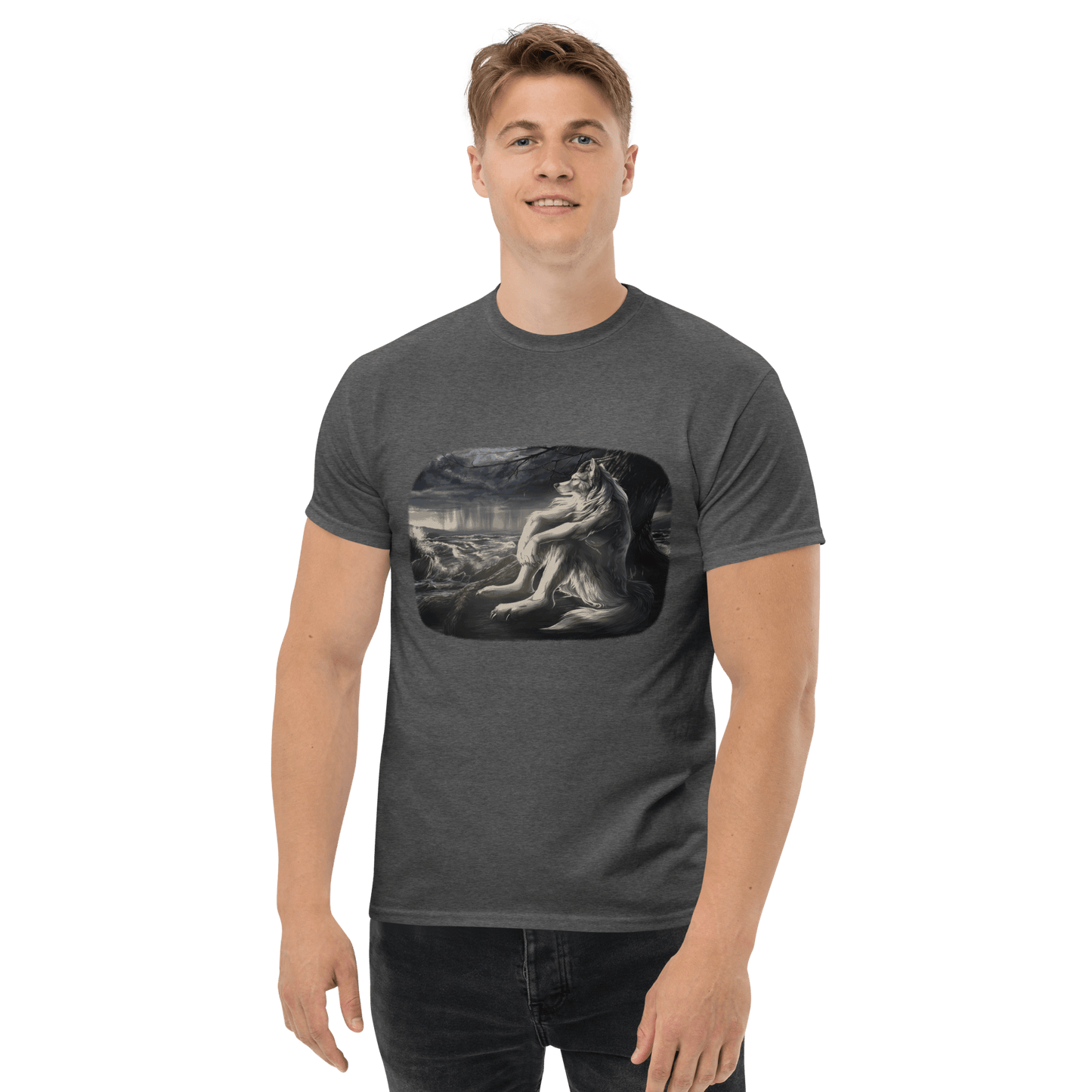 Sigma Wolf Classic T-Shirt Meme - Royal | Shirtposting