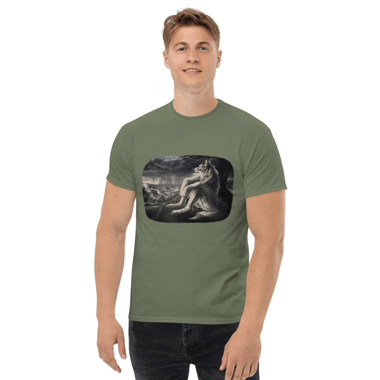 Sigma Wolf Classic T-Shirt Meme - Royal | Shirtposting