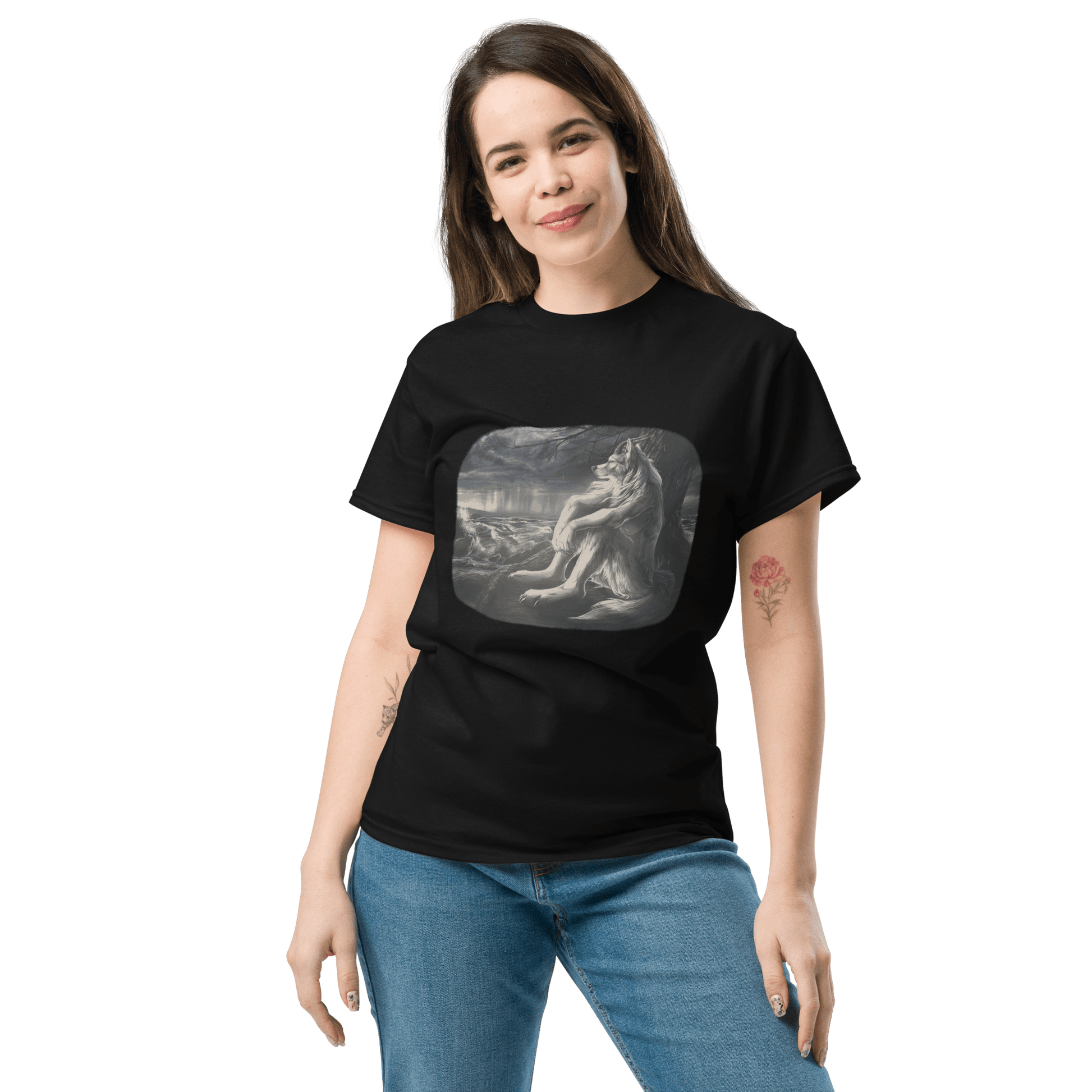Sigma Wolf Classic T-Shirt Meme - Royal | Shirtposting