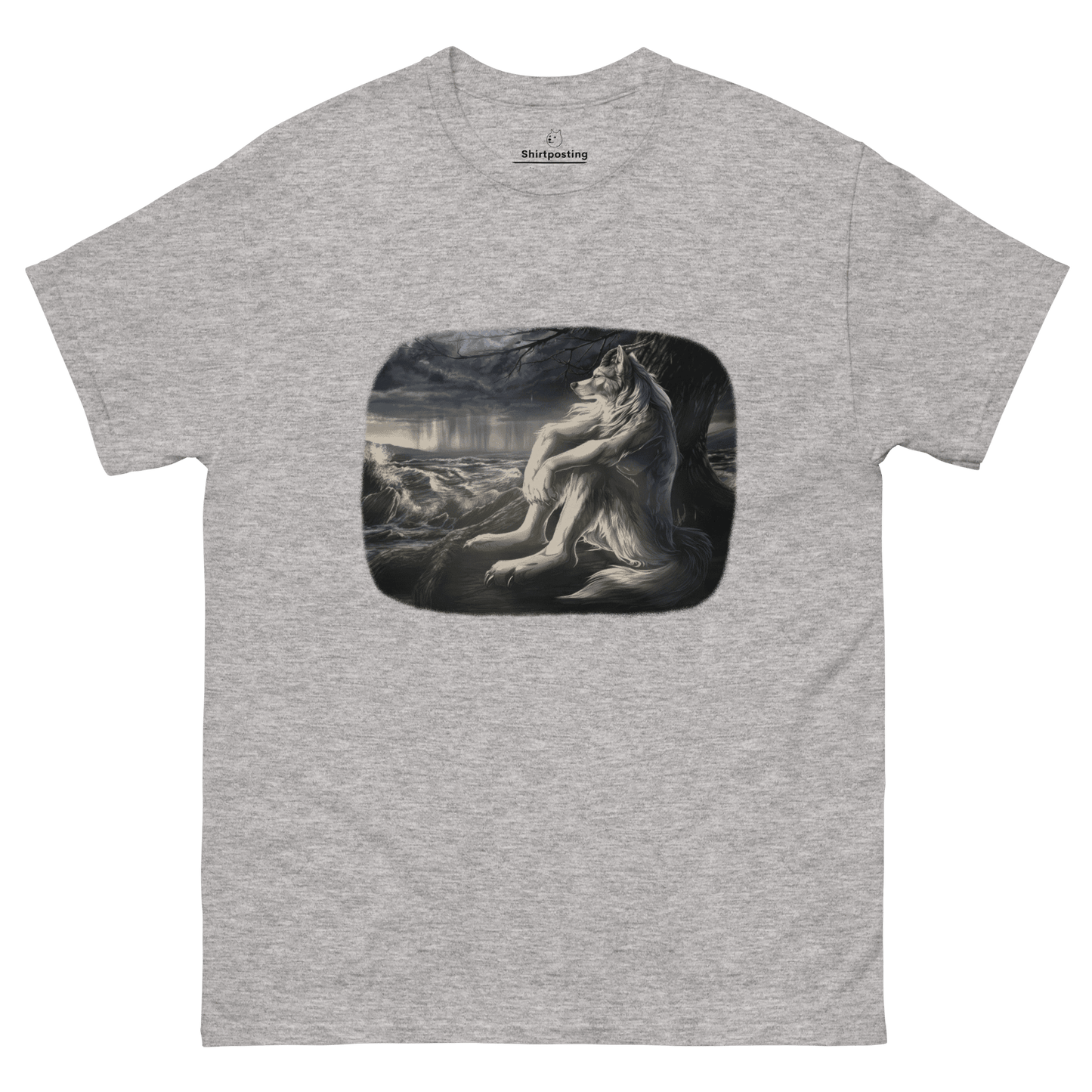 Sigma Wolf Classic T-Shirt Meme - Sport Grey | Shirtposting