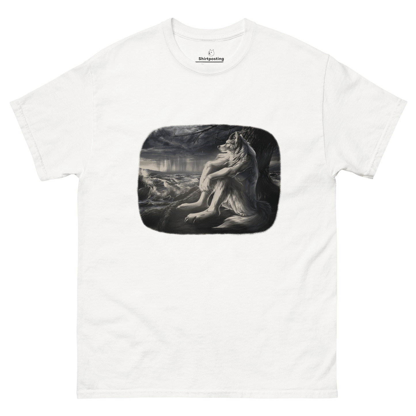 Sigma Wolf Classic T-Shirt Meme - White | Shirtposting