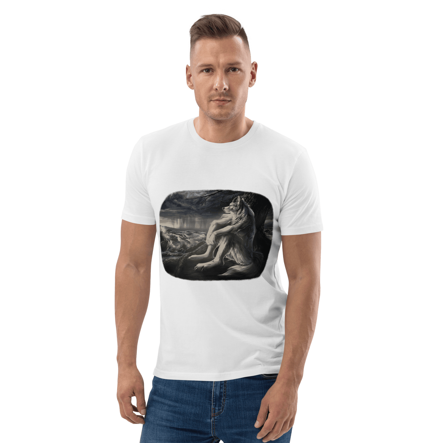 Sigma Wolf Premium Organic T-Shirt Meme - Dark Heather Grey | Shirtposting