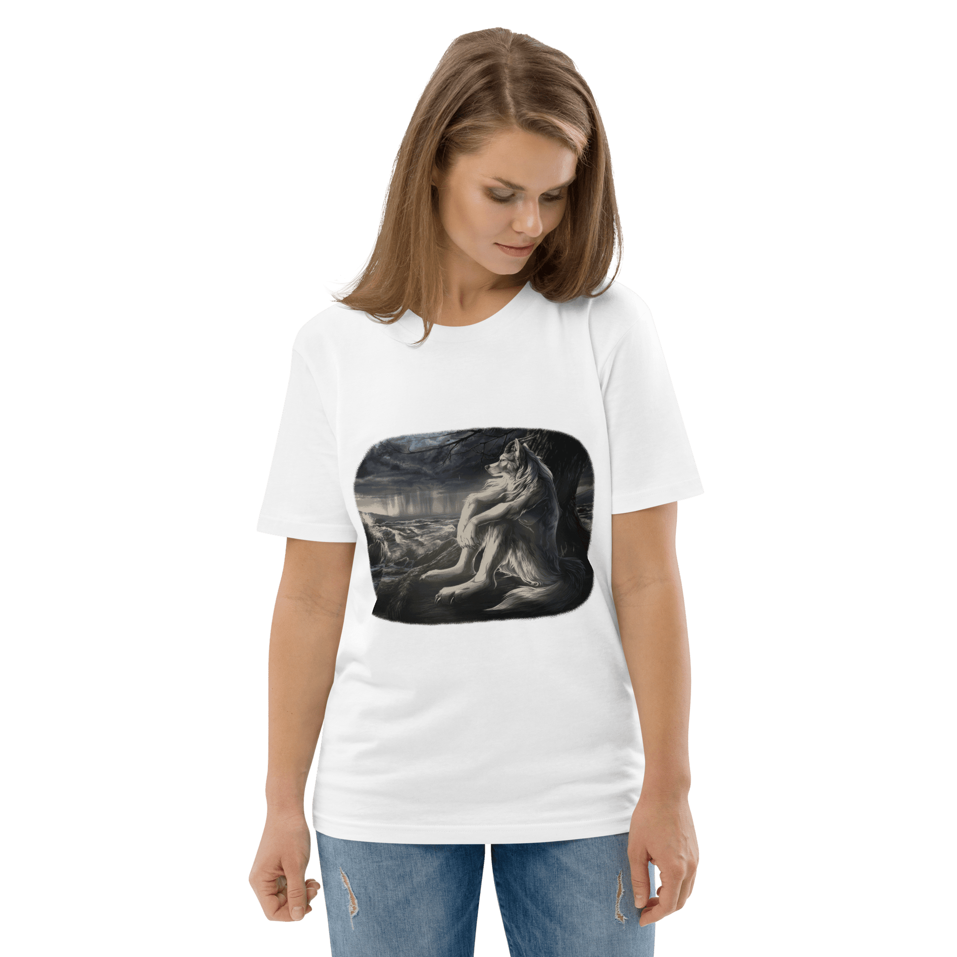 Sigma Wolf Premium Organic T-Shirt Meme - Dark Heather Grey | Shirtposting