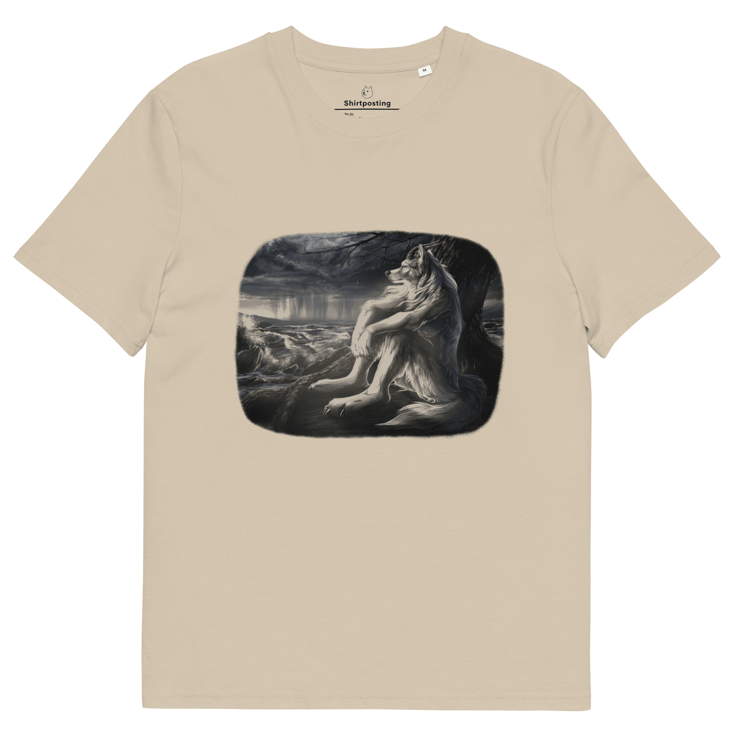 Sigma Wolf Premium Organic T-Shirt Meme - Desert Dust | Shirtposting