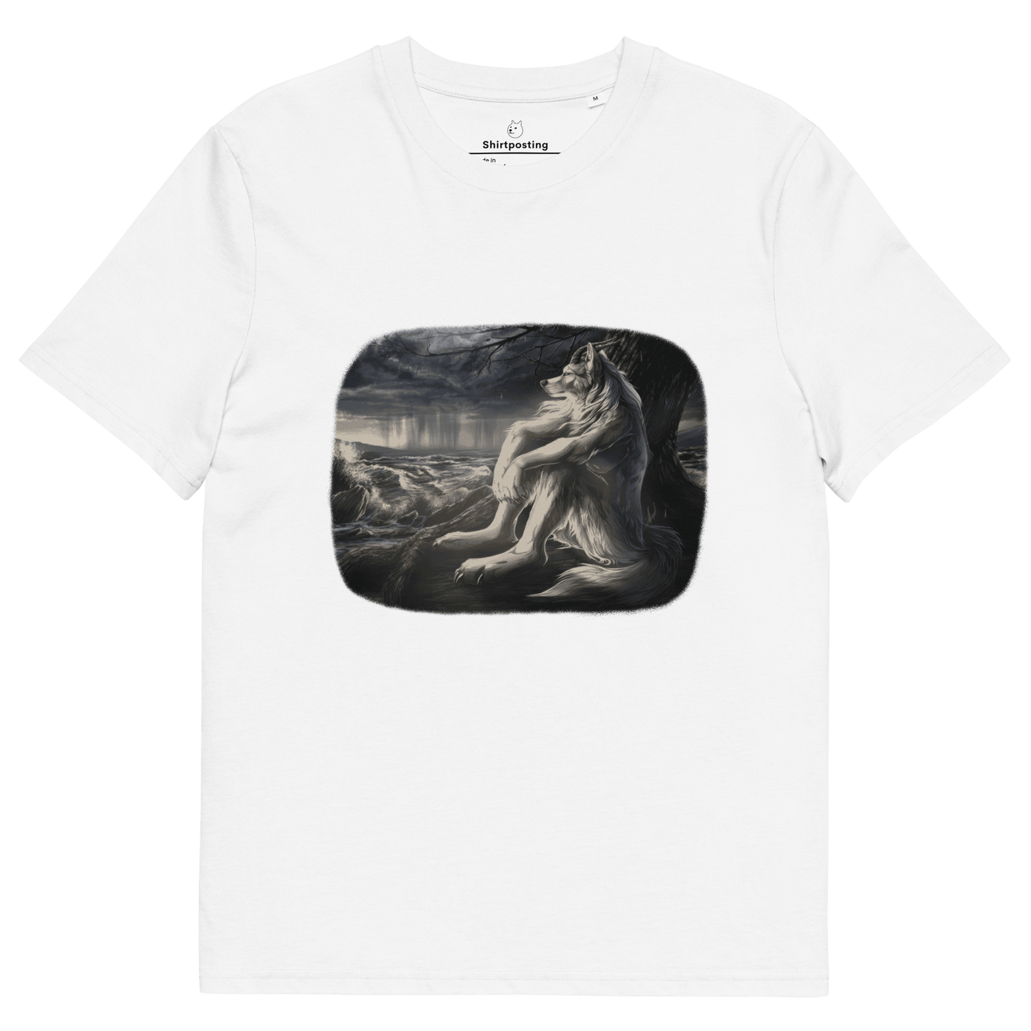 Sigma Wolf Premium Organic T-Shirt Meme - White | Shirtposting