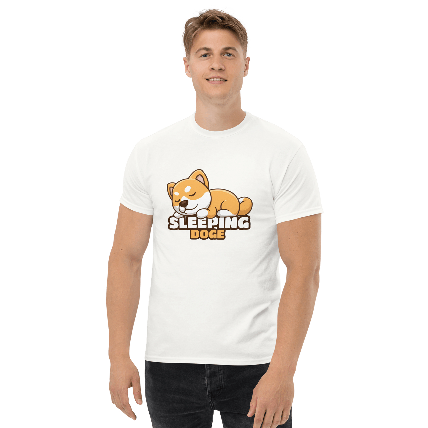 Sleeping Doge Classic T-Shirt Meme - Yellow Haze | Shirtposting