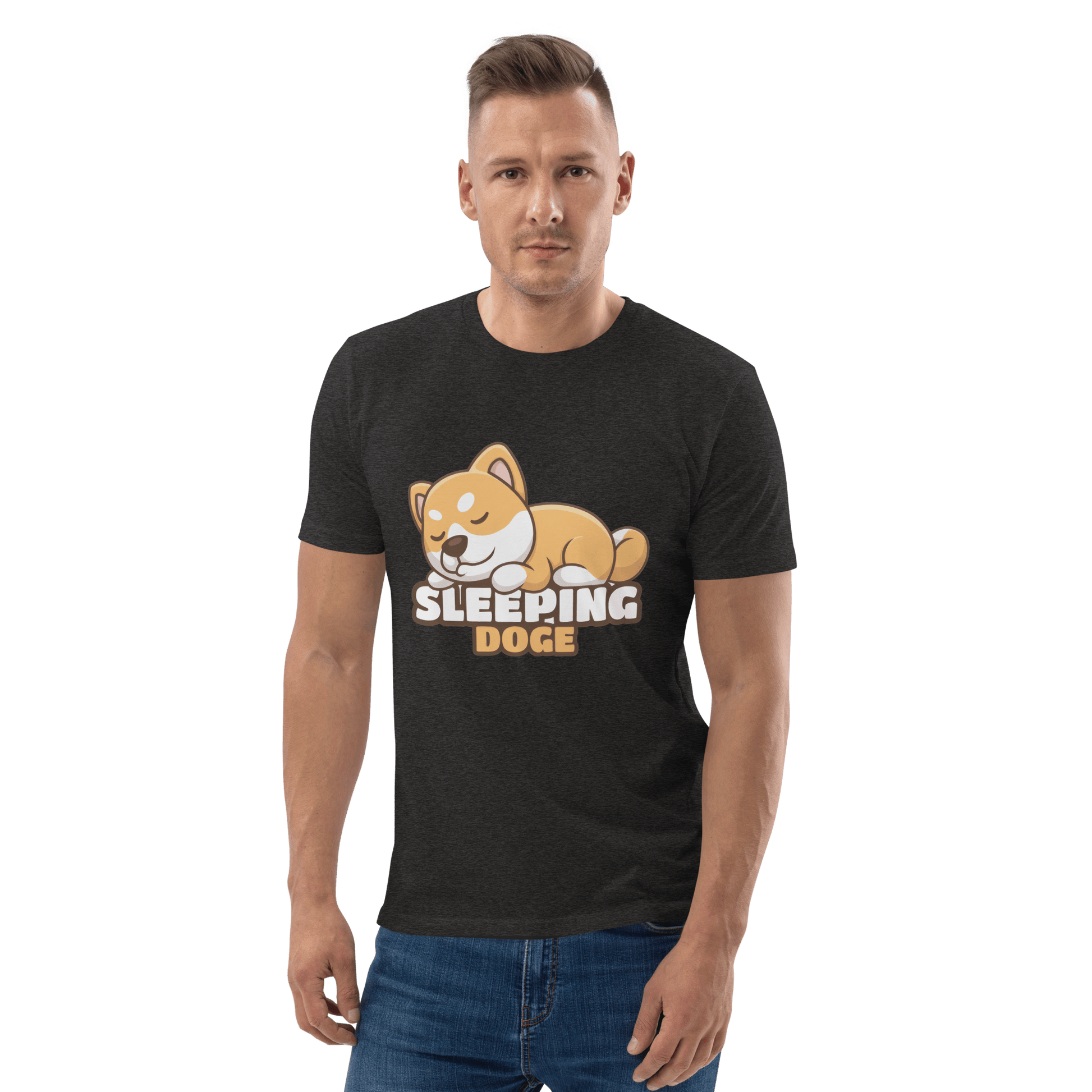 Sleeping Doge Premium Organic T-Shirt Meme - Cotton Pink | Shirtposting