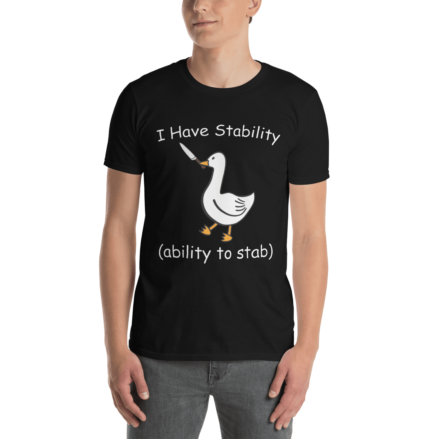 Stability Classic T-Shirt Meme - Navy | Shirtposting