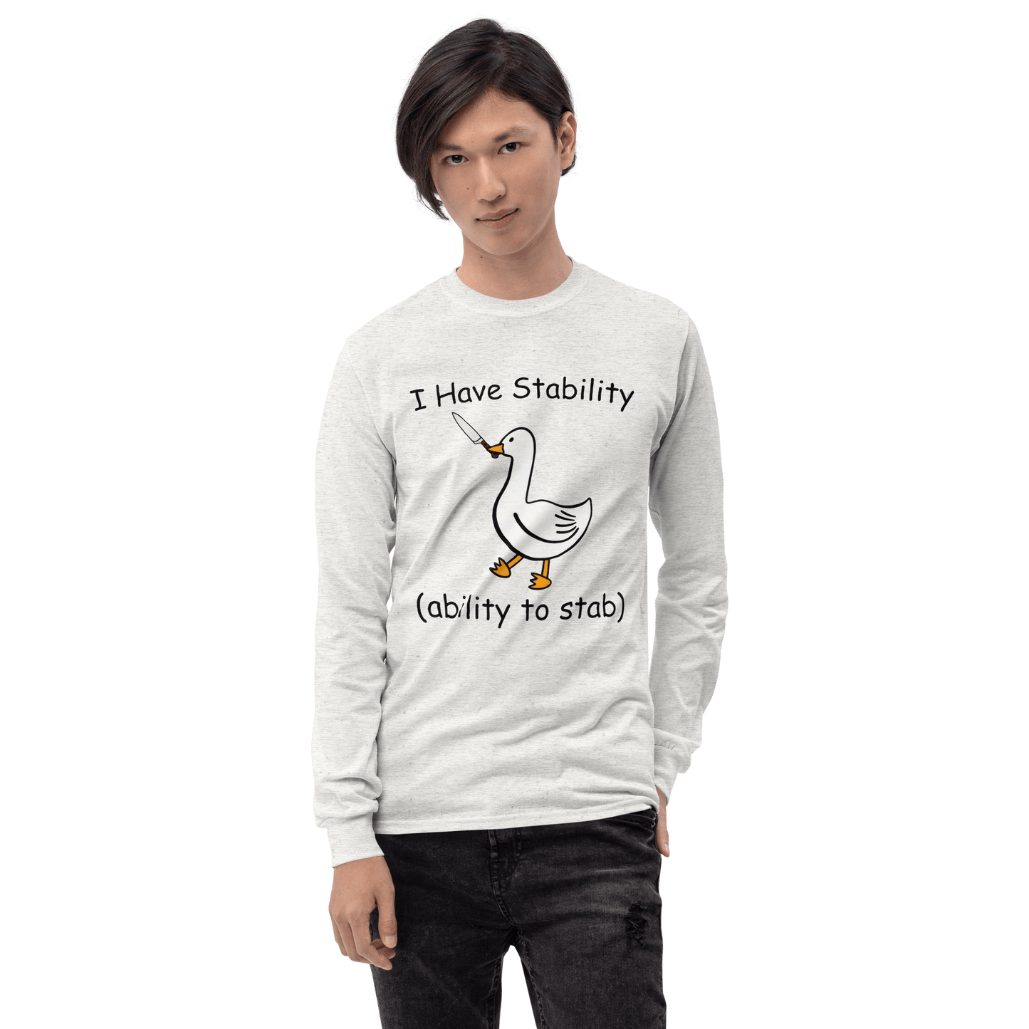 Stability Long Sleeve T-Shirt Meme - Sand | Shirtposting