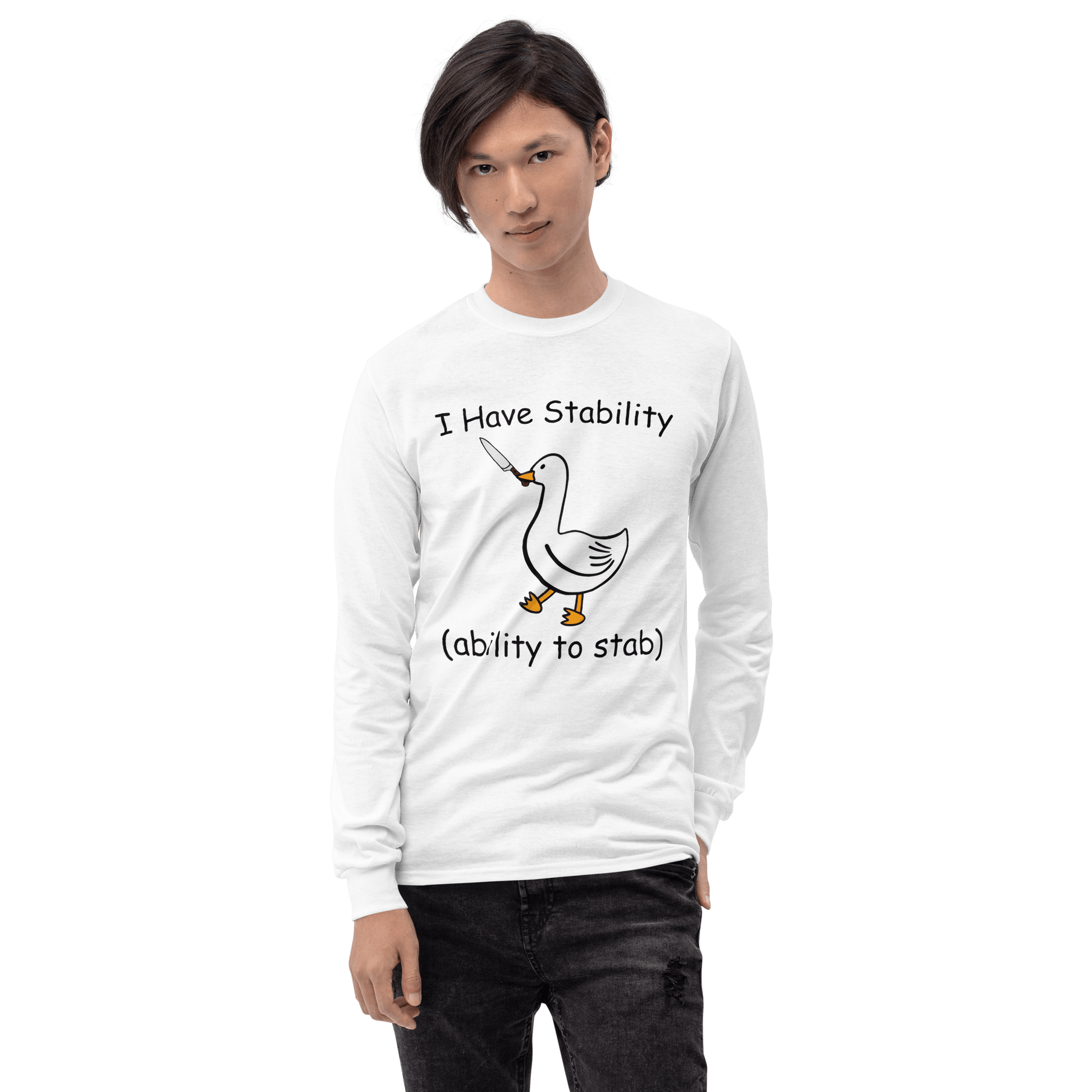 Stability Long Sleeve T-Shirt Meme - Sand | Shirtposting