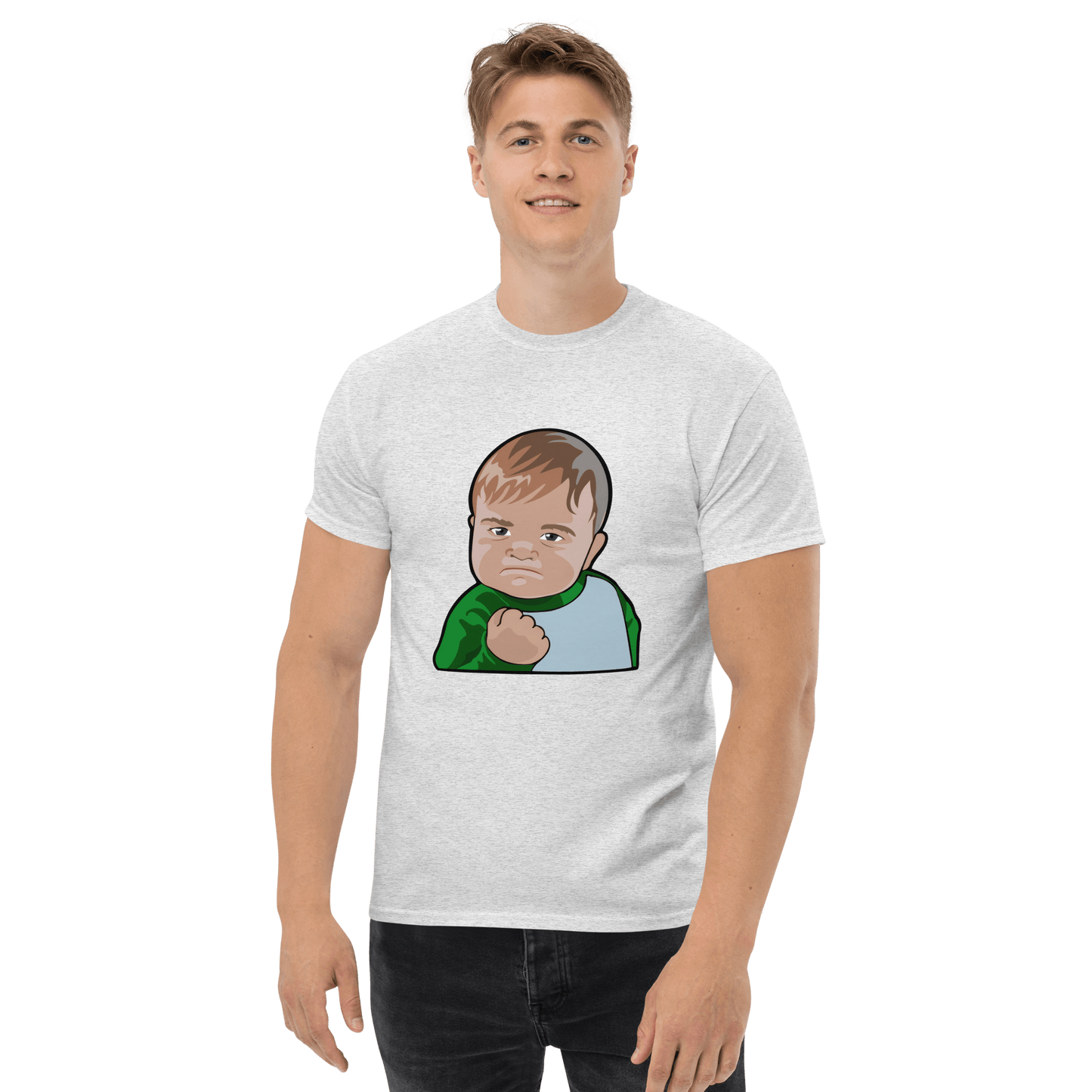 Success Kid Classic T-Shirt Meme - Ash | Shirtposting