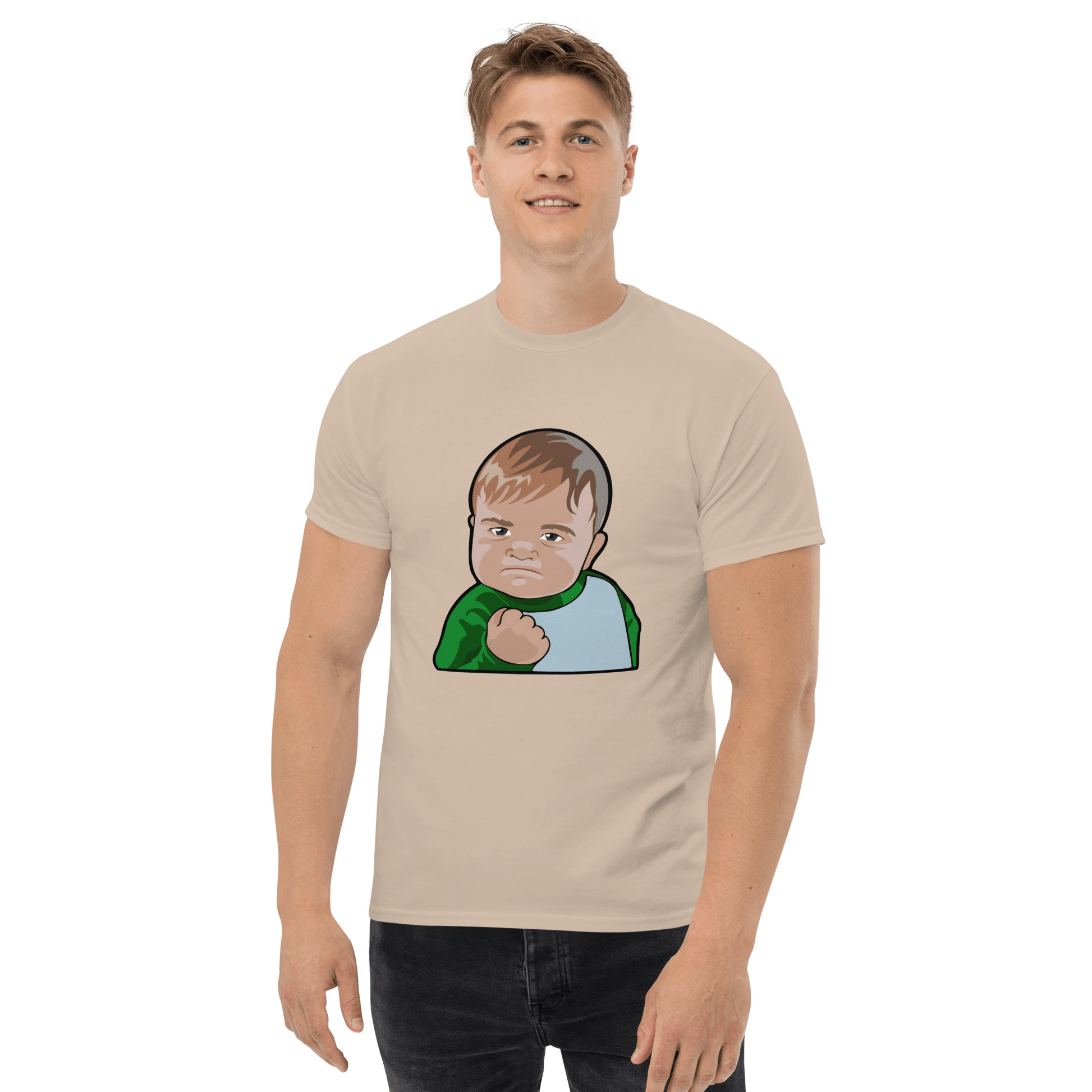 Success Kid Classic T-Shirt Meme - Ash | Shirtposting
