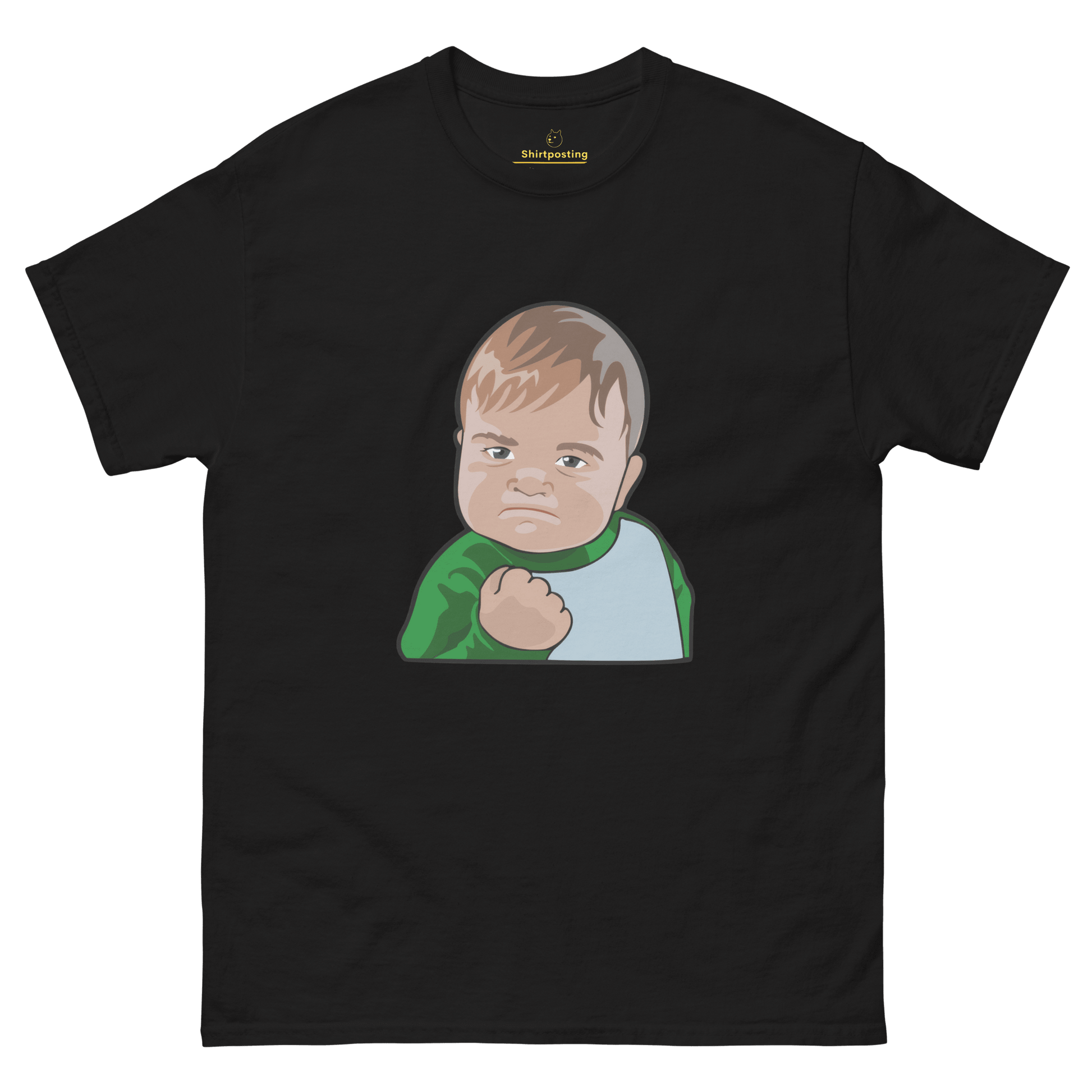 Success Kid Classic T-Shirt Meme - Black | Shirtposting