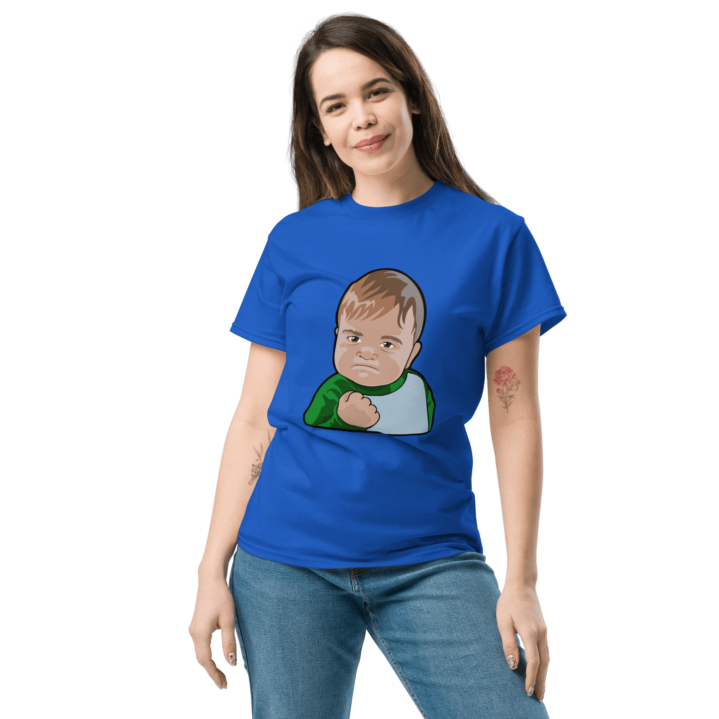 Success Kid Classic T-Shirt Meme - Royal | Shirtposting