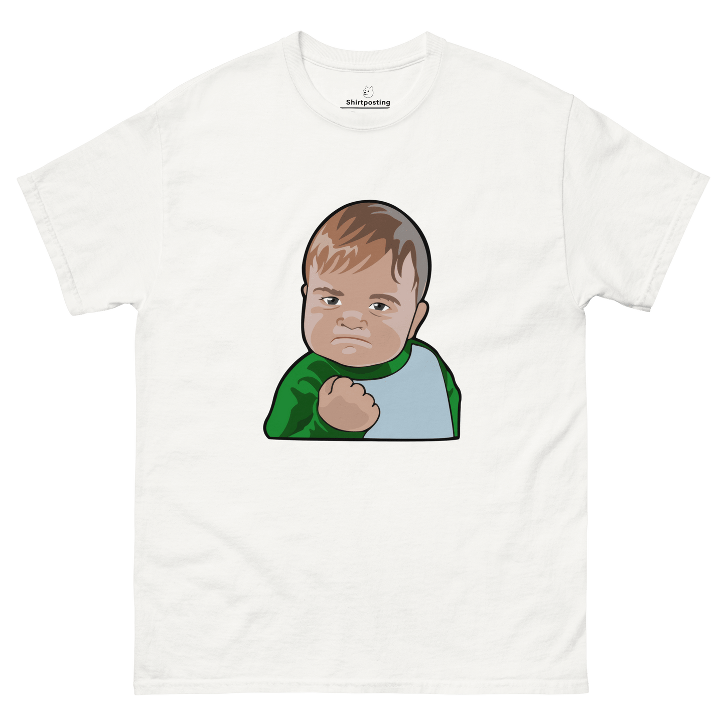 Success Kid Classic T-Shirt Meme - White | Shirtposting