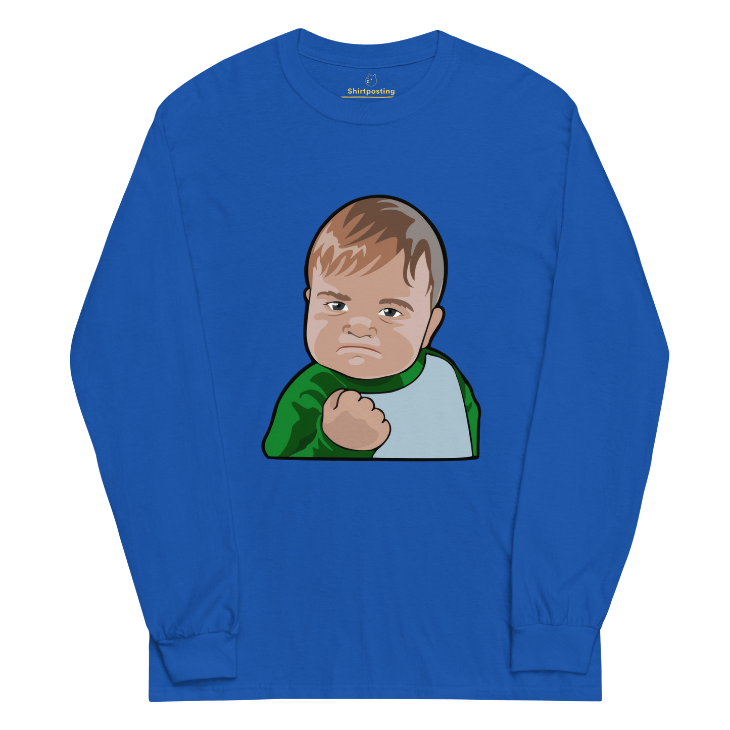 Success Kid Long Sleeve T-Shirt Meme - Royal | Shirtposting