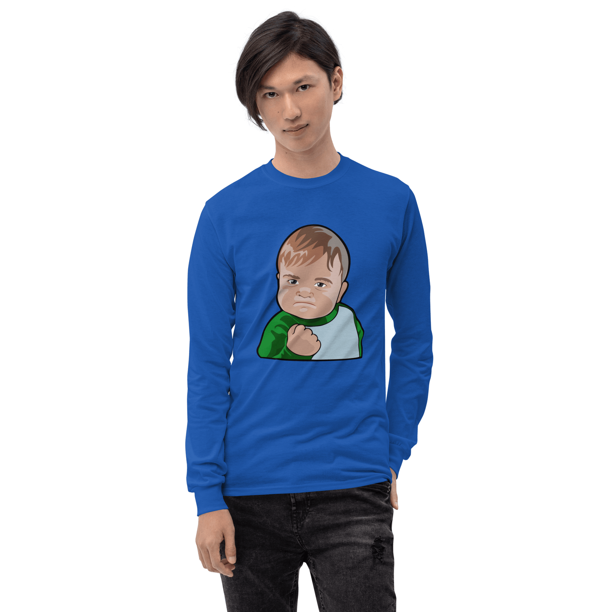 Success Kid Long Sleeve T-Shirt Meme - Sport Grey | Shirtposting