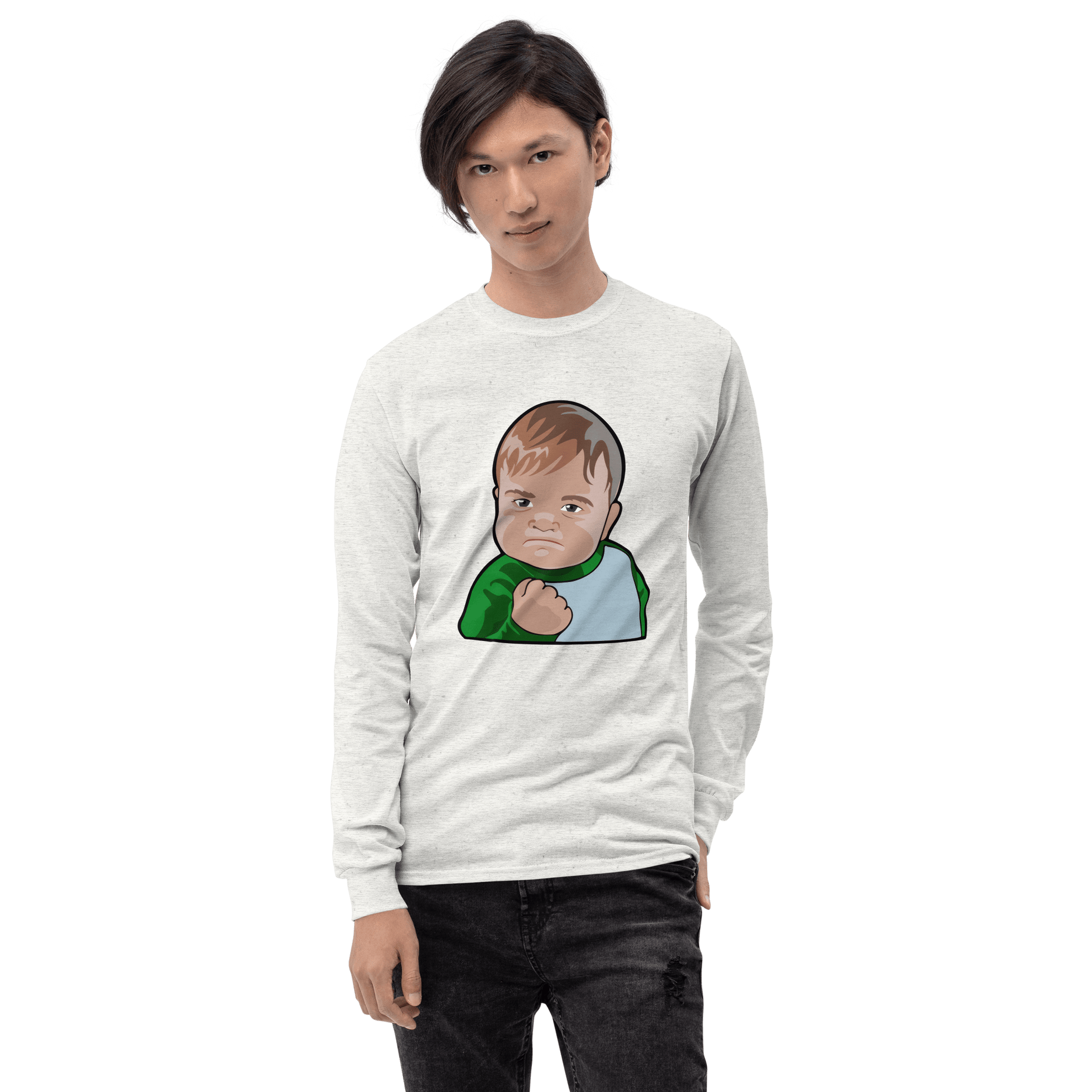 Success Kid Long Sleeve T-Shirt Meme - Sport Grey | Shirtposting