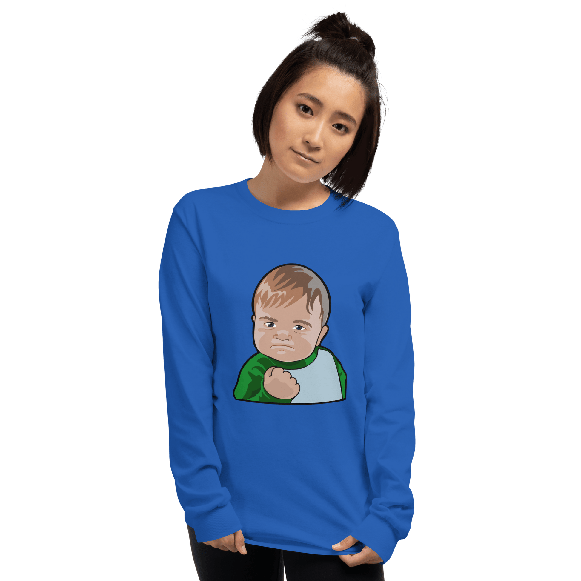 Success Kid Long Sleeve T-Shirt Meme - Sport Grey | Shirtposting