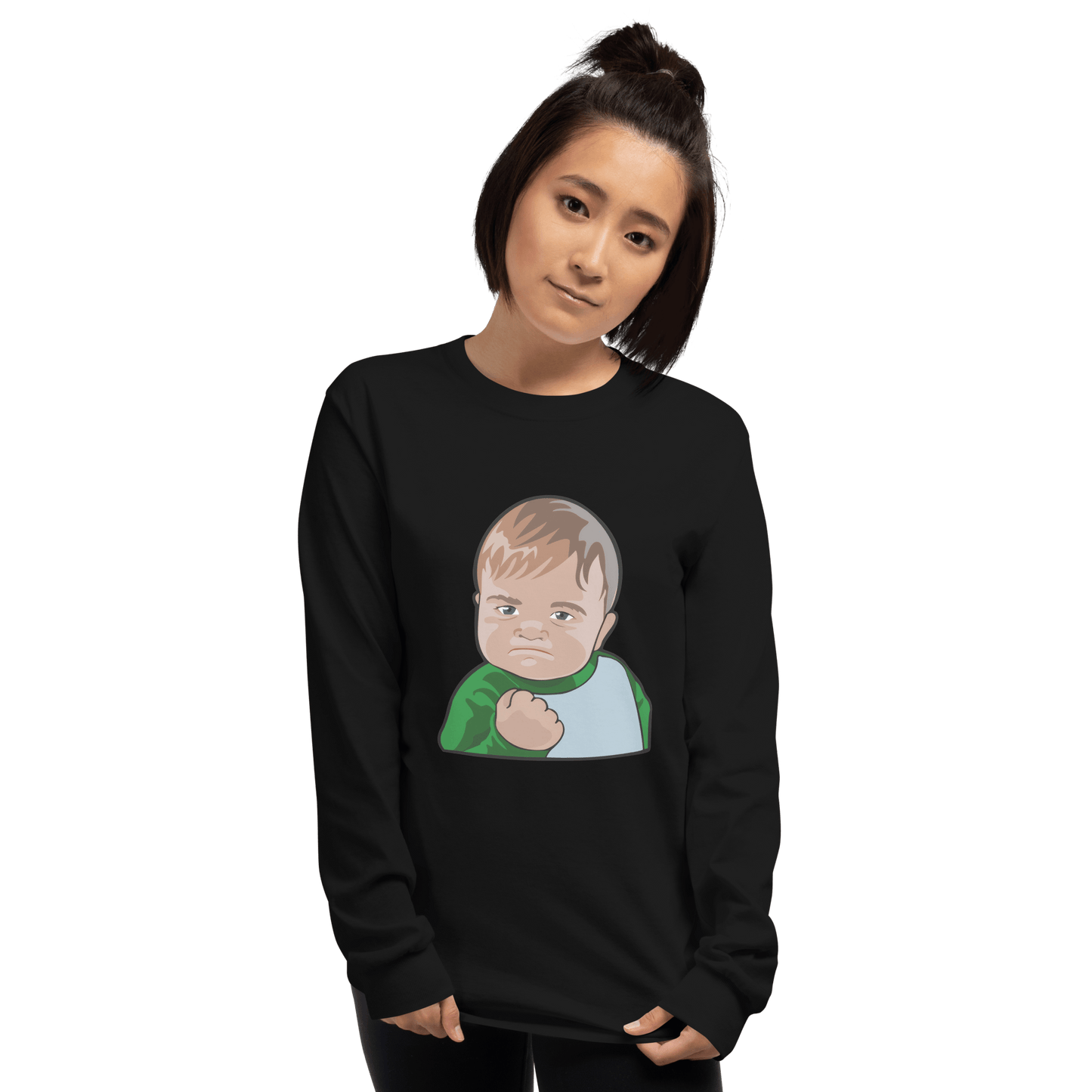 Success Kid Long Sleeve T-Shirt Meme - Sport Grey | Shirtposting