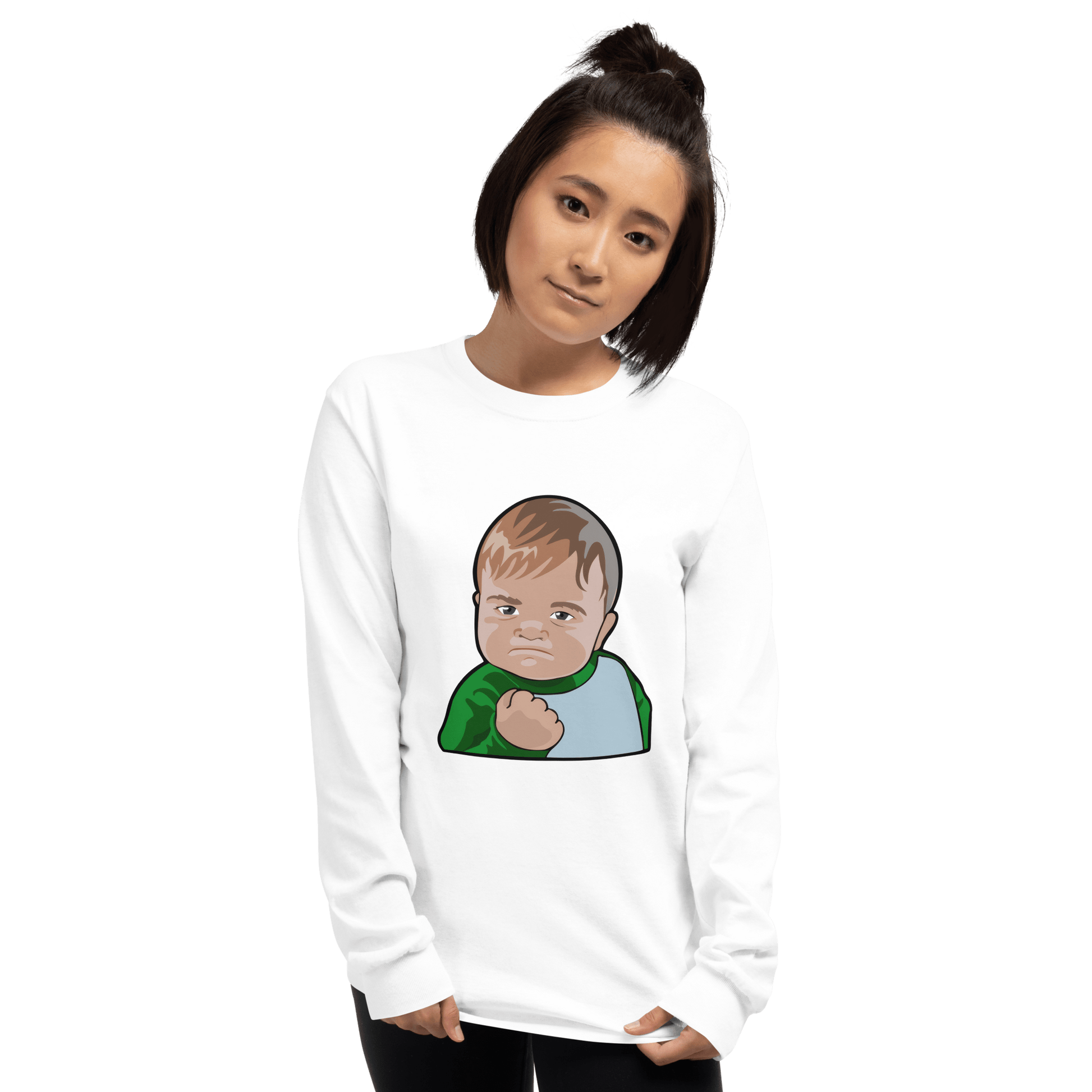 Success Kid Long Sleeve T-Shirt Meme - Sport Grey | Shirtposting