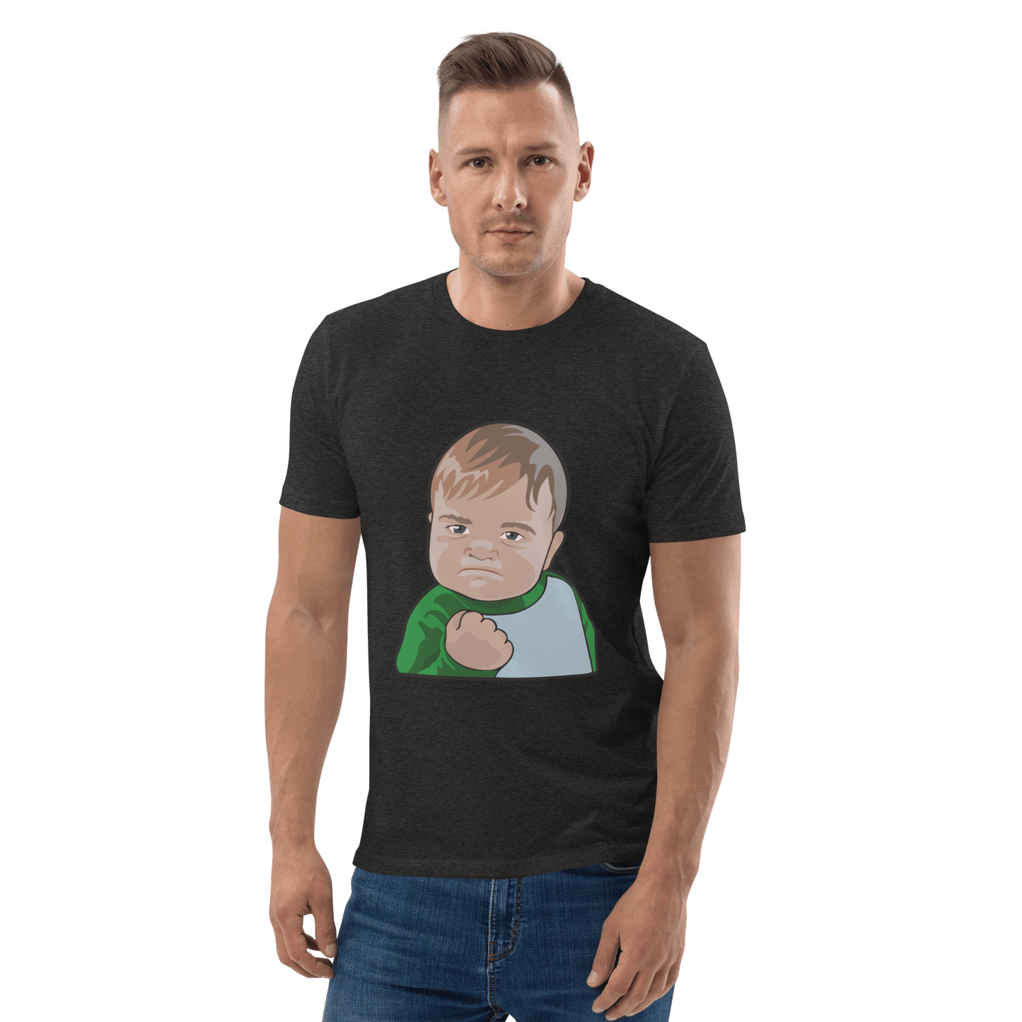 Success Kid Premium Organic T-Shirt Meme - Dark Heather Grey | Shirtposting
