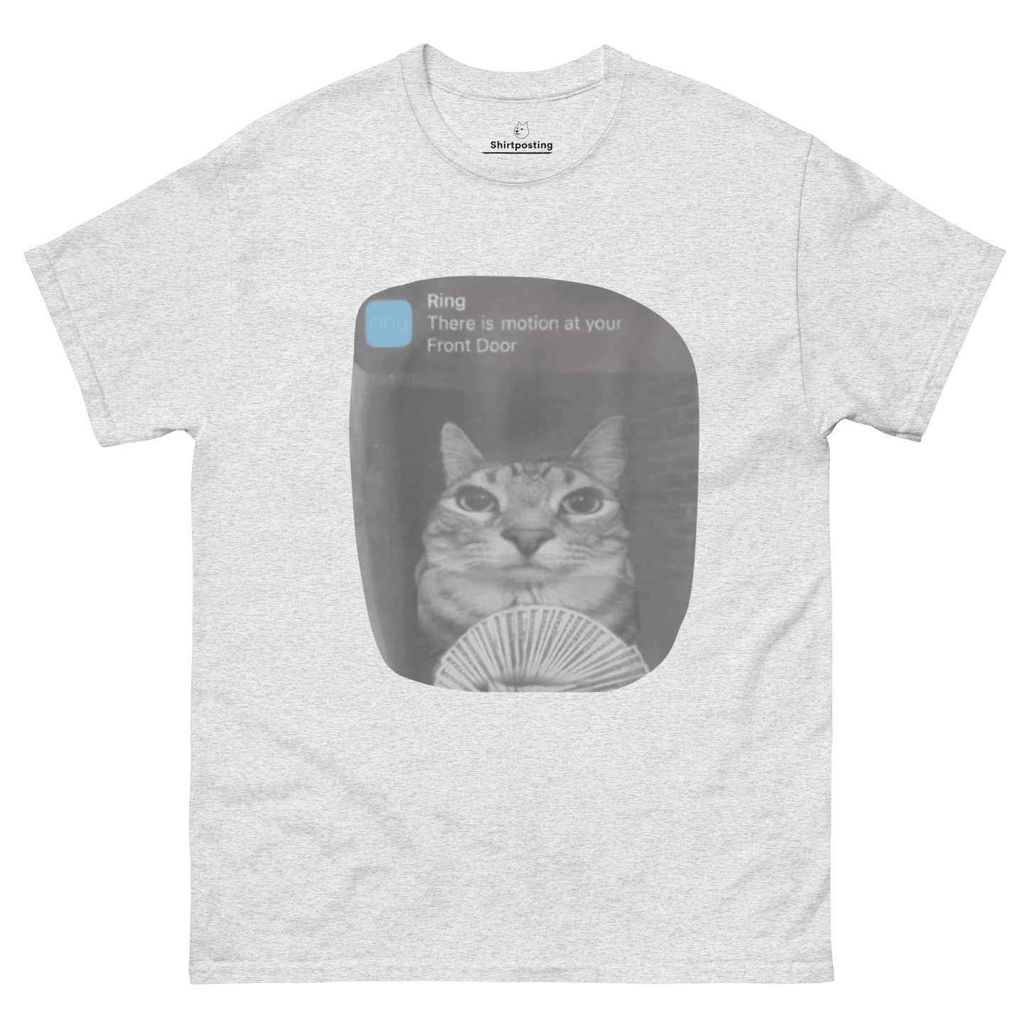 There is Motion at Your Front Door Classic T-Shirt Meme - Ash | Shirtposting