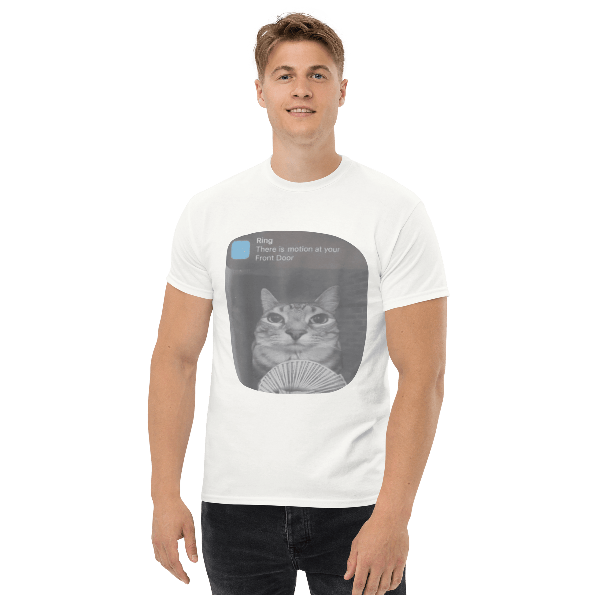 There is Motion at Your Front Door Classic T-Shirt Meme - Ash | Shirtposting