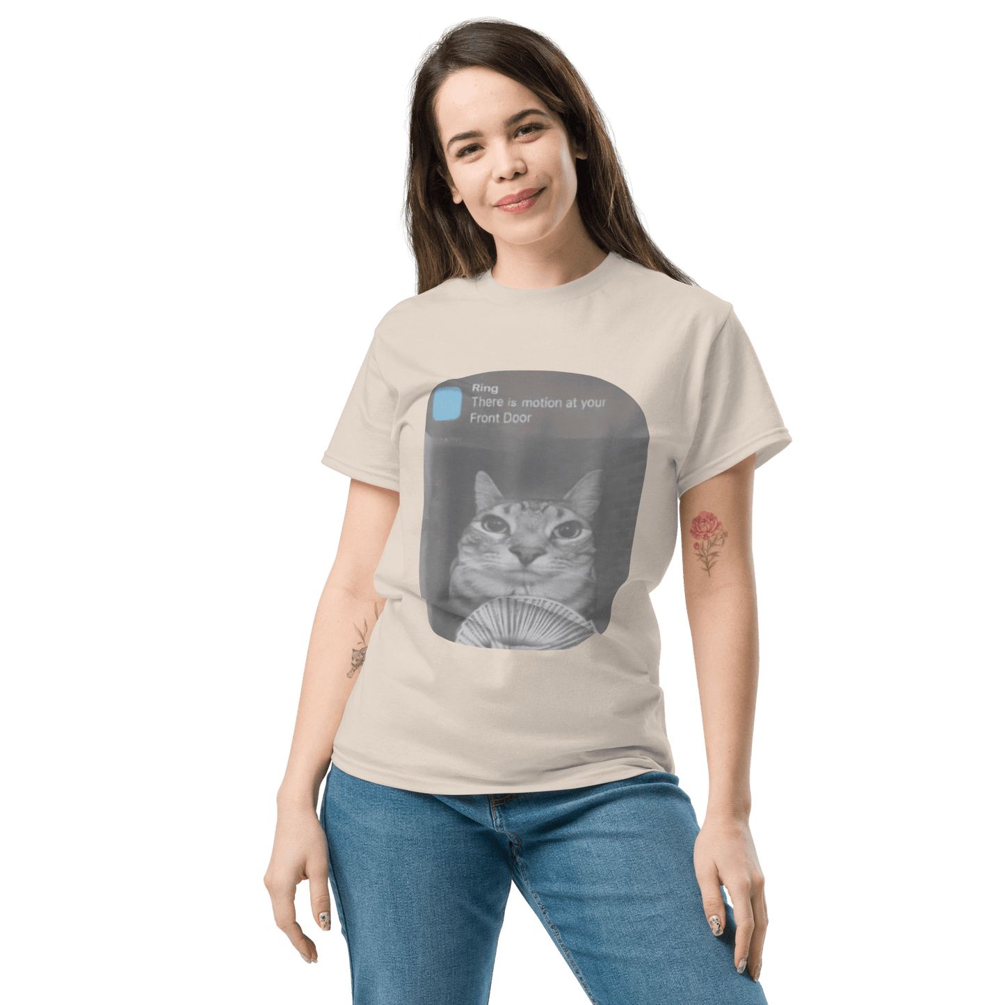 There is Motion at Your Front Door Classic T-Shirt Meme - Ash | Shirtposting