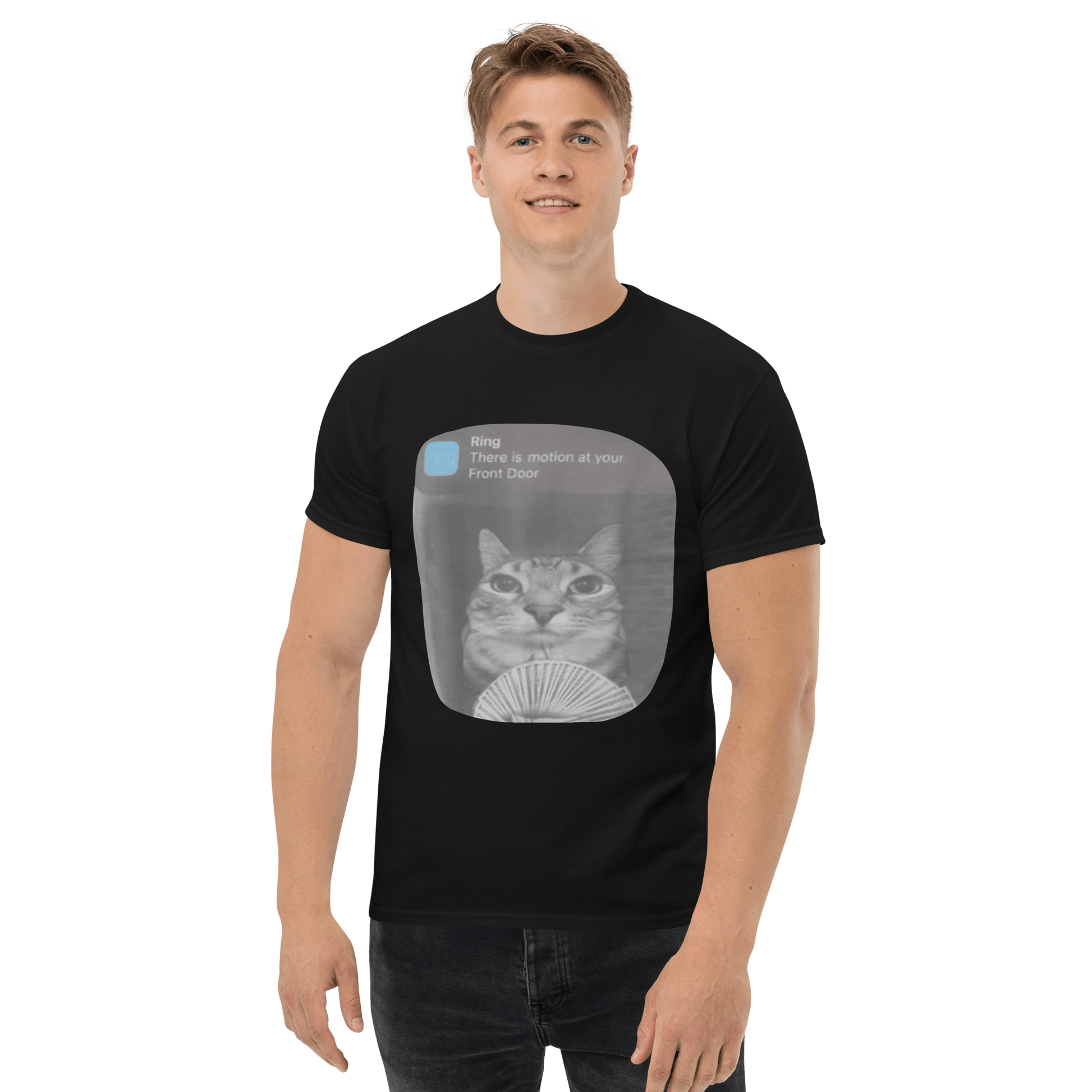 There is Motion at Your Front Door Classic T-Shirt Meme - Navy | Shirtposting