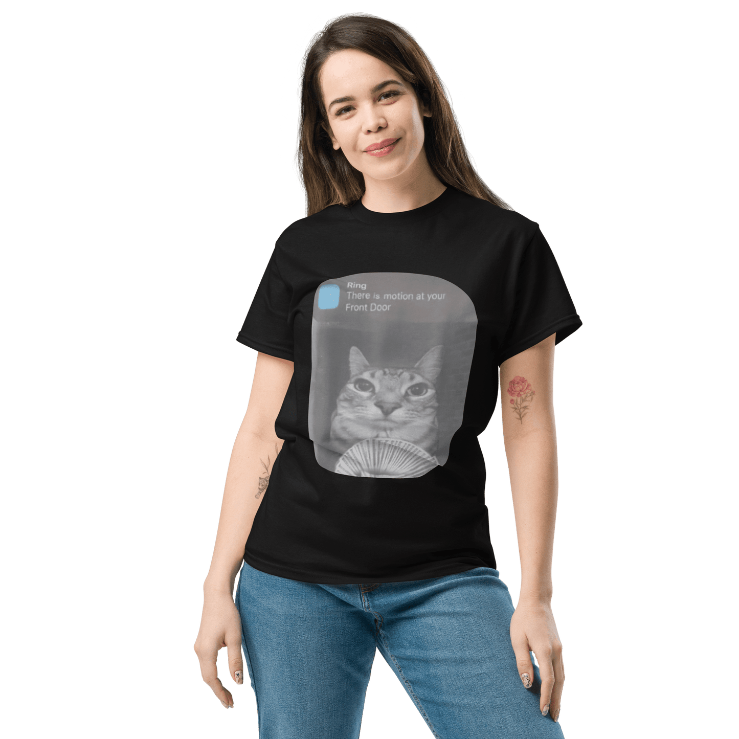 There is Motion at Your Front Door Classic T-Shirt Meme - Navy | Shirtposting