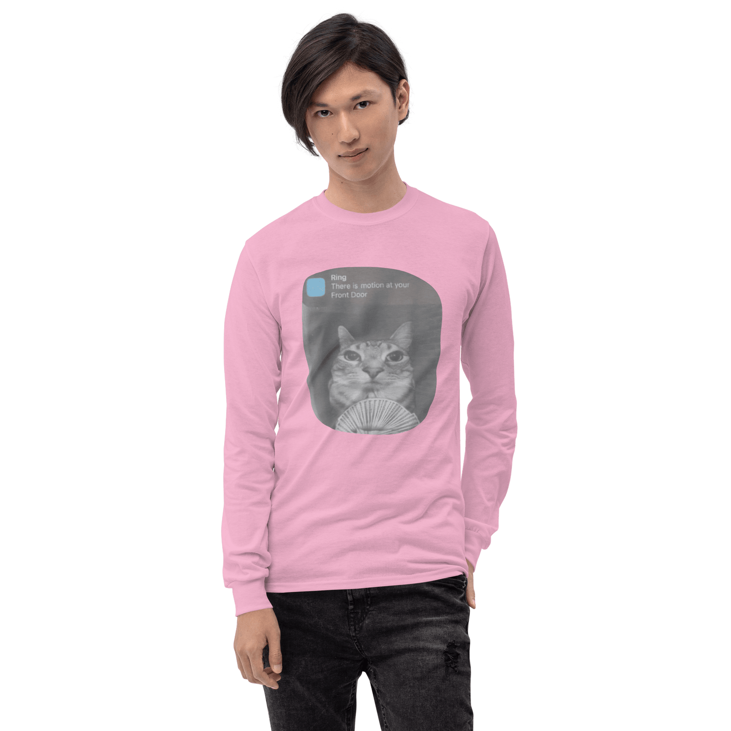 There is Motion at Your Front Door Long Sleeve T-Shirt Meme - Sand | Shirtposting
