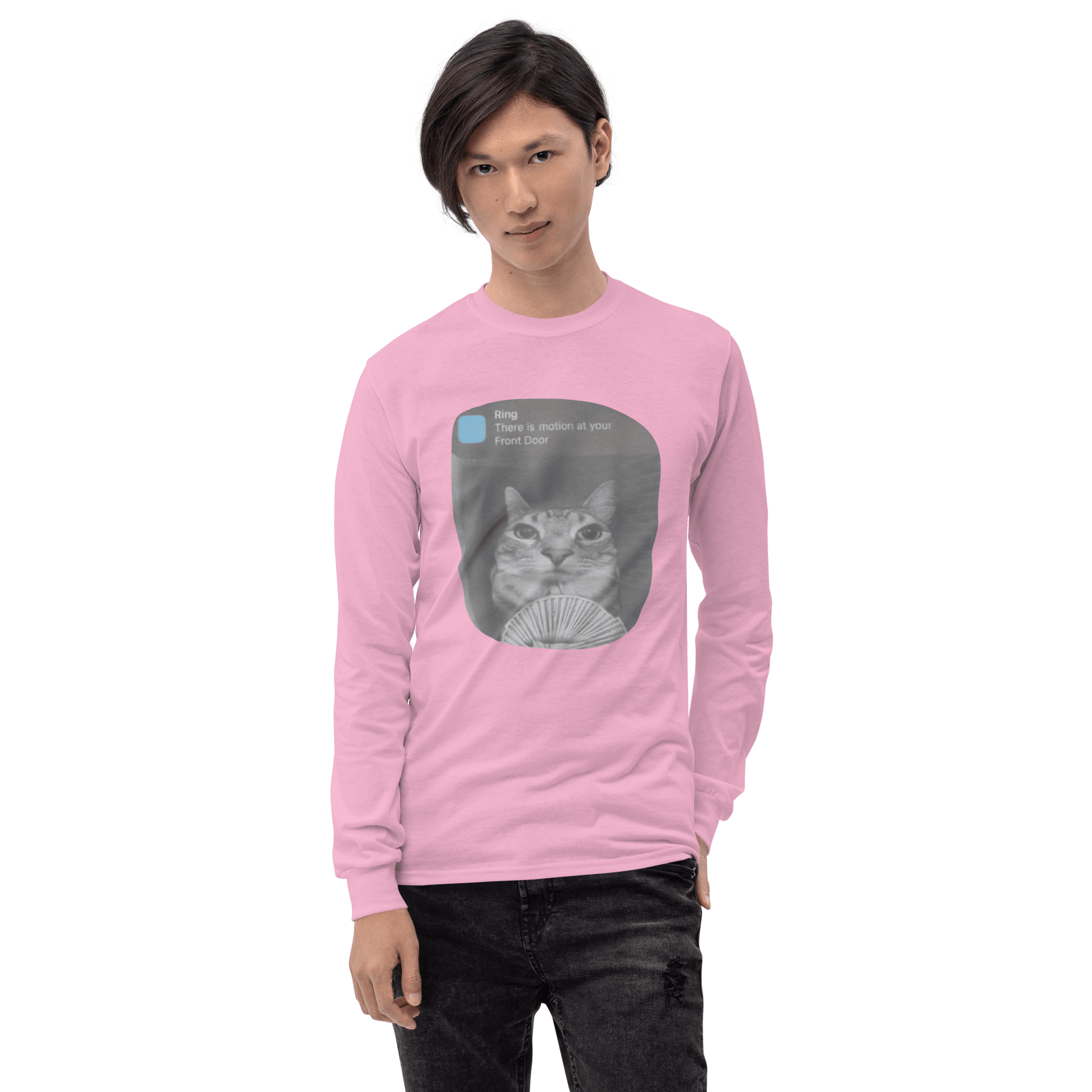 There is Motion at Your Front Door Long Sleeve T-Shirt Meme - Sand | Shirtposting