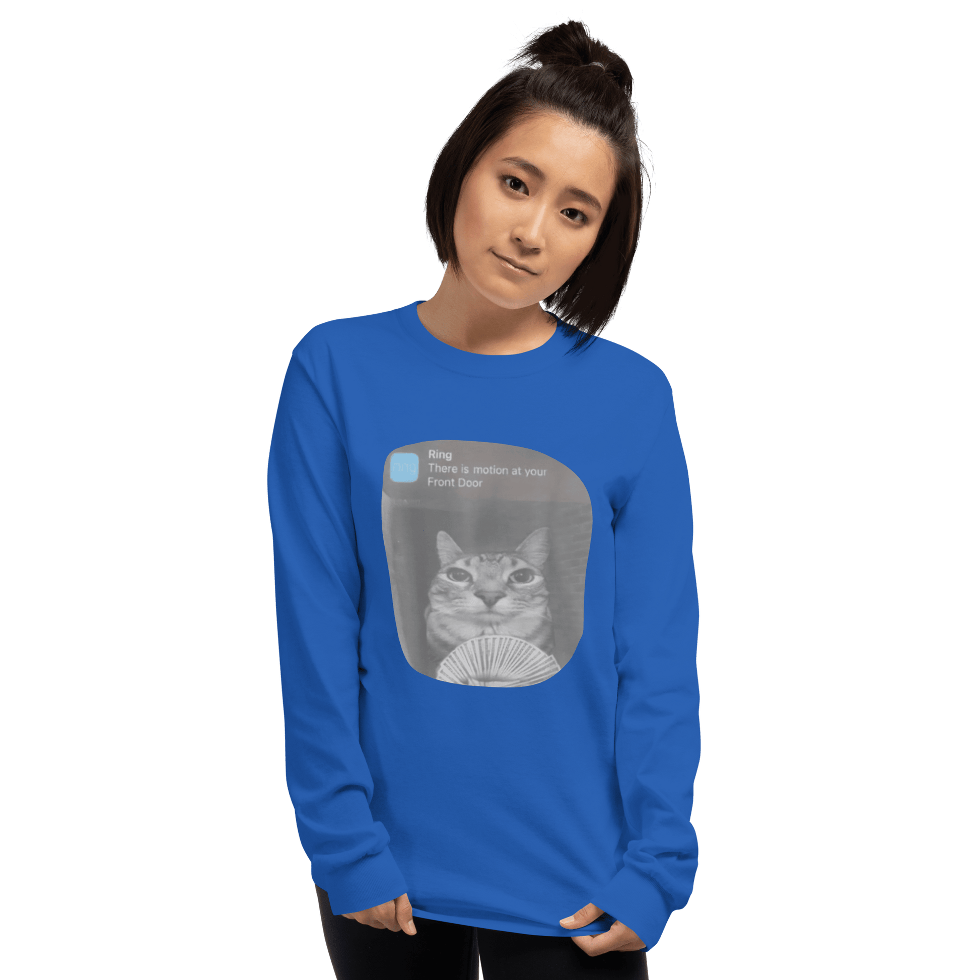 There is Motion at Your Front Door Long Sleeve T-Shirt Meme - Sand | Shirtposting