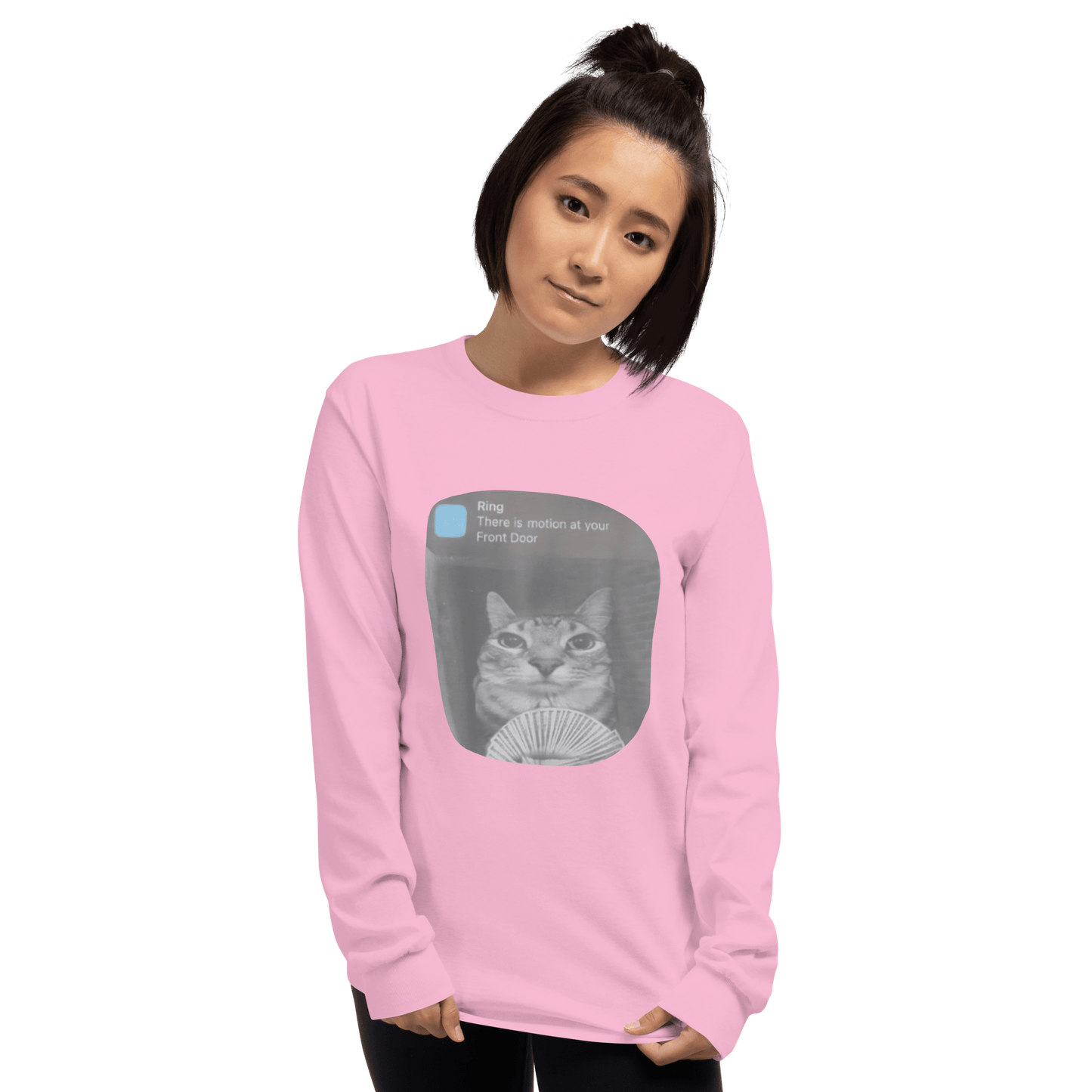 There is Motion at Your Front Door Long Sleeve T-Shirt Meme - Sand | Shirtposting